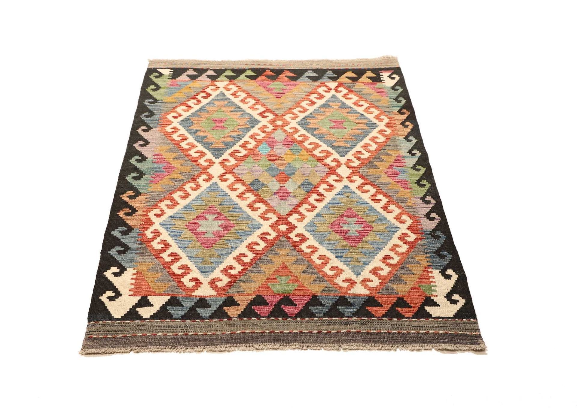 kelim-teppich-103-x-156-cm-handgewebt-rustikales-flair-wolle-1 Hand-Woven Wool Kilim Pakistani Rug, 103 × 156 cm