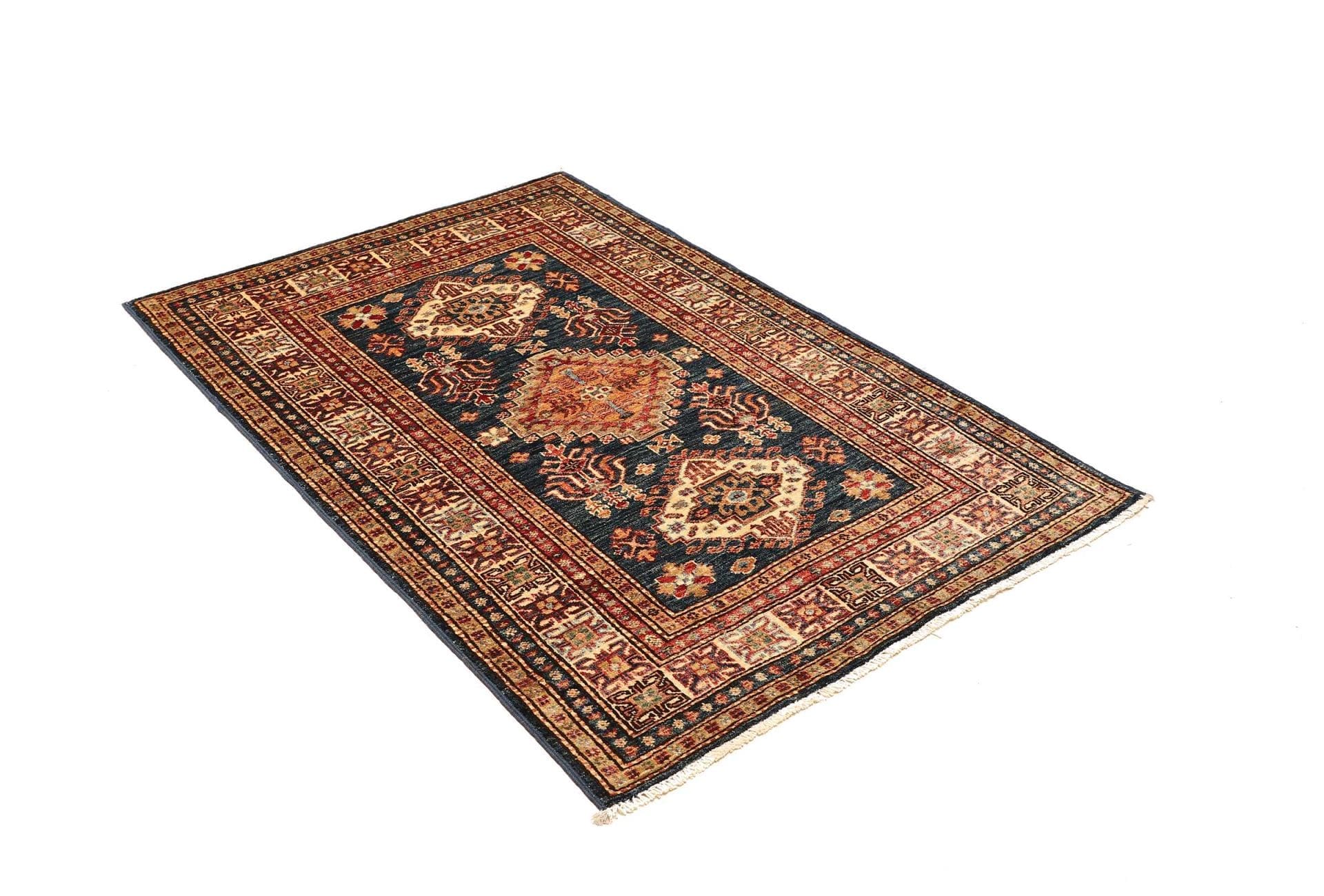 Kazak Pakistani Rug 101 × 147 cm, Wool, hand-knotted