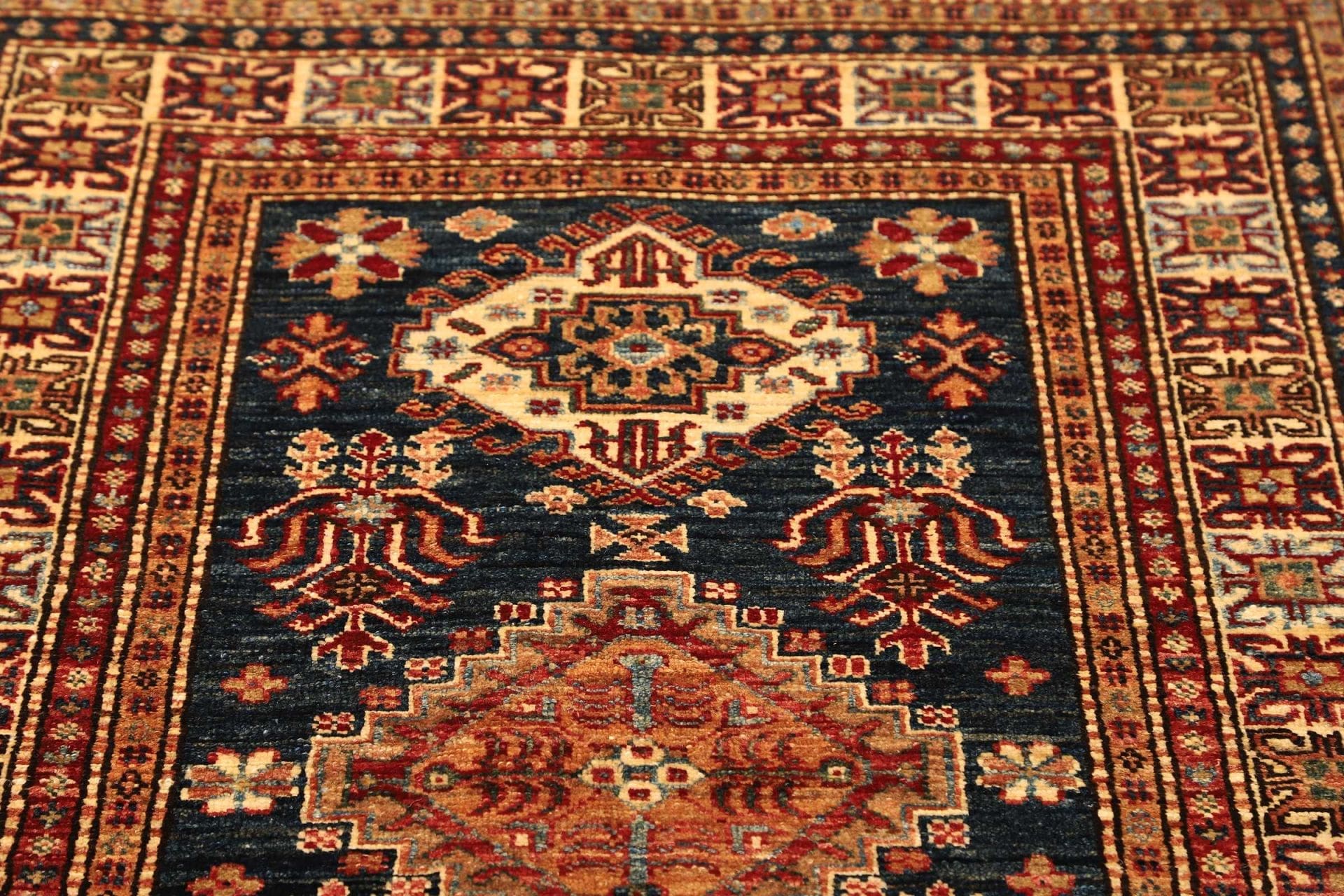 Kazak Pakistani Rug 101 × 147 cm, Wool, hand-knotted