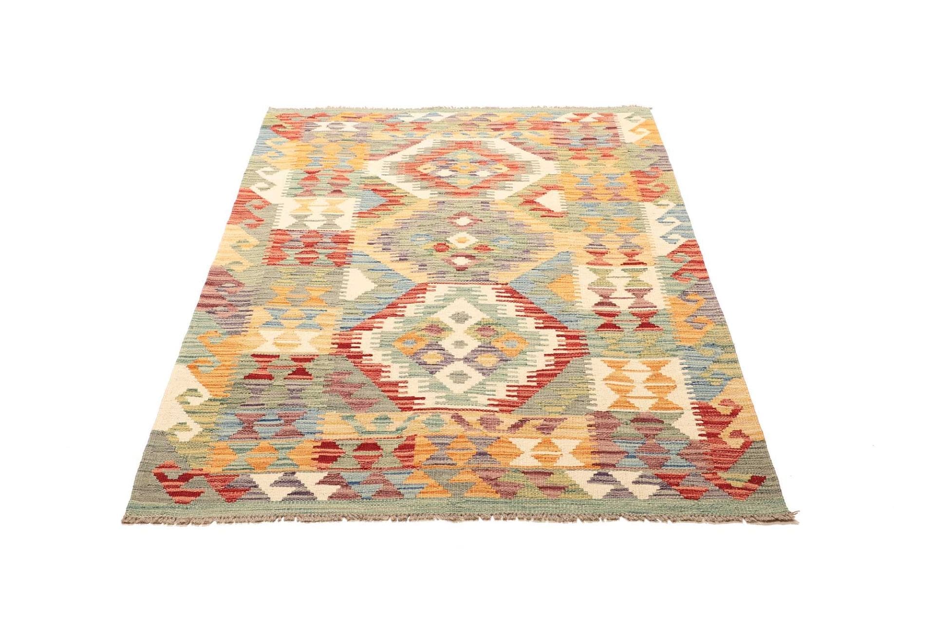 kelim-teppich-106-x-154-cm-handgewebt-rustikales-flair-1 Hand-Woven Wool Kilim Pakistani Rug, 106 × 154 cm
