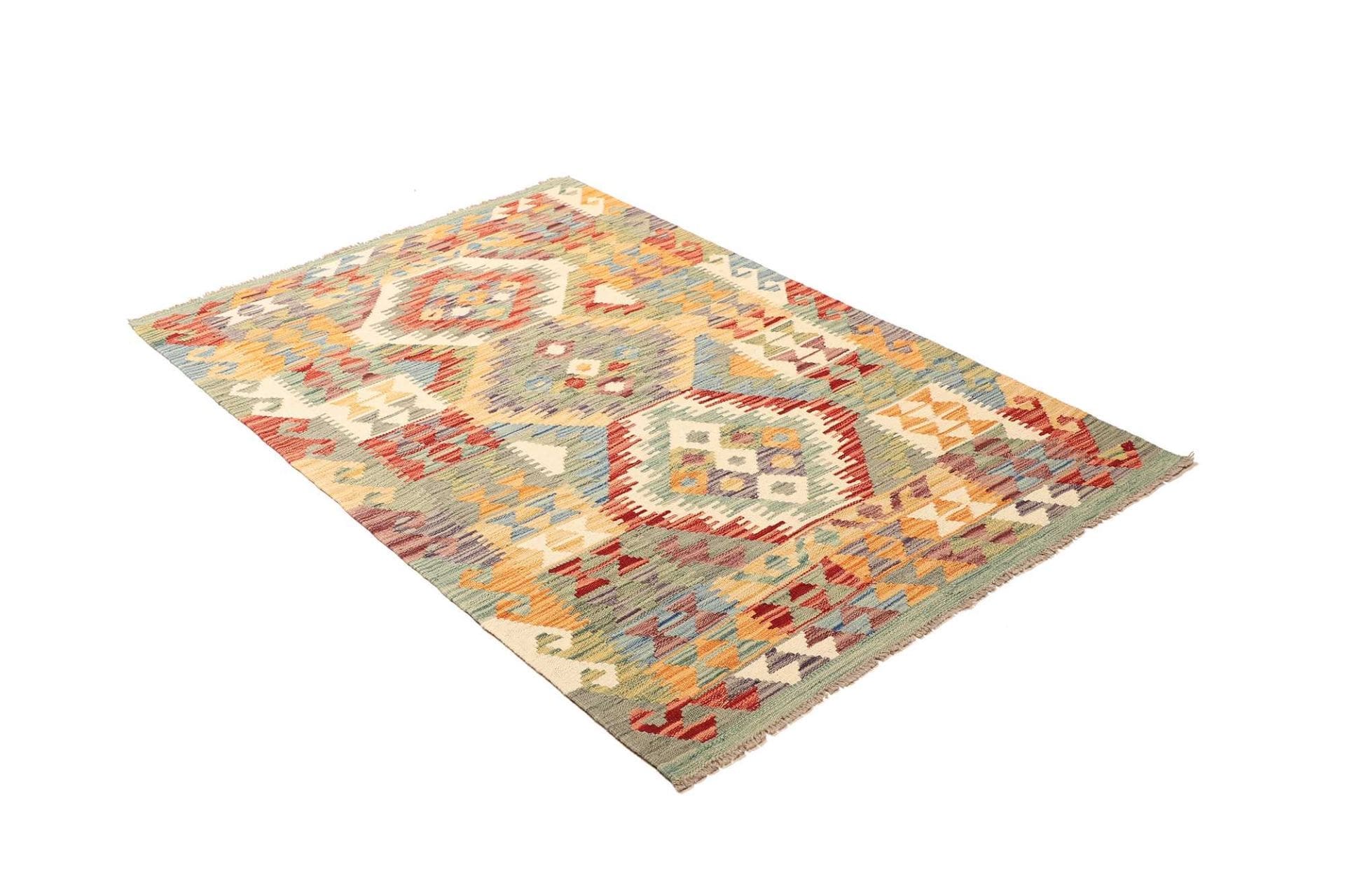 kelim-teppich-106-x-154-cm-handgewebt-rustikales-flair-2 Hand-Woven Wool Kilim Pakistani Rug, 106 × 154 cm