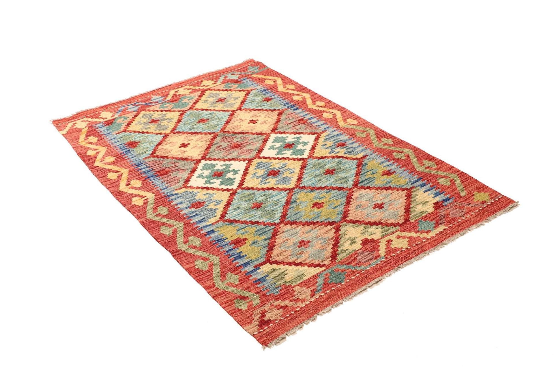 Hand-Woven Wool Kilim Pakistani Rug, 105 × 146 cm