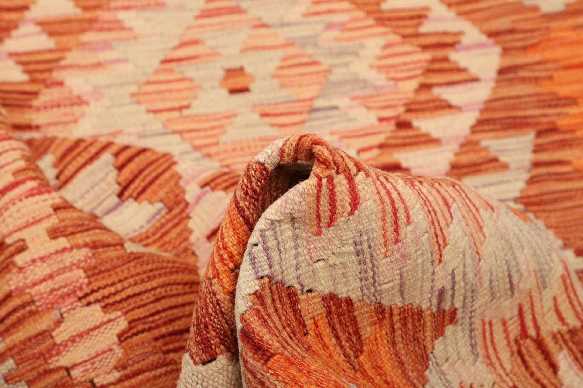 kelim-teppich-100-x-156cm-aus-schurwolle-handgewebt-rustikal-5 Hand-Woven Wool Kilim Pakistani Rug, 100 × 156 cm