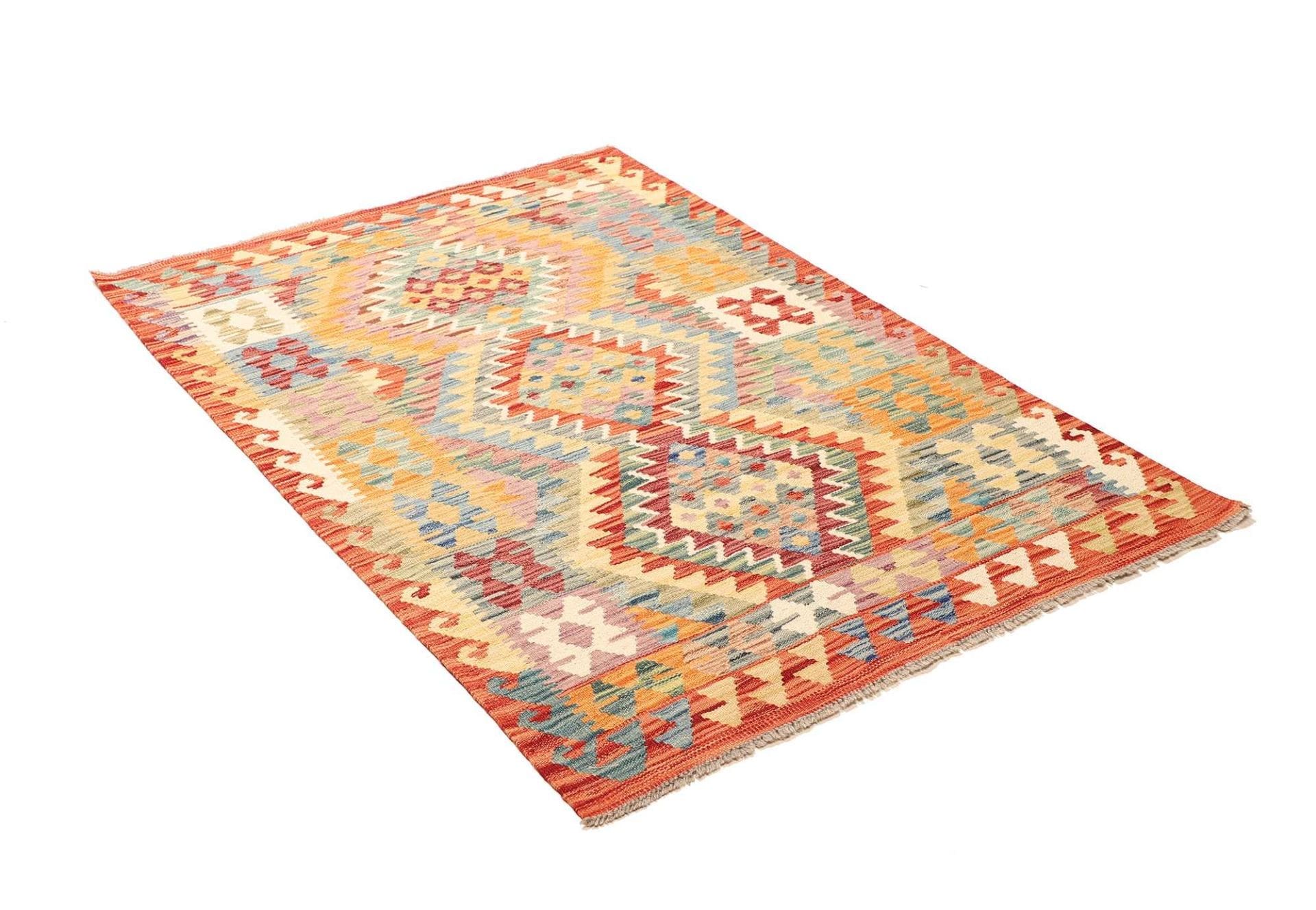 kelim-teppich-105-x-148-cm-handgewebt-rustikales-design-2 Kilim Pakistani Rug 105 × 148 cm, Wool, hand-woven