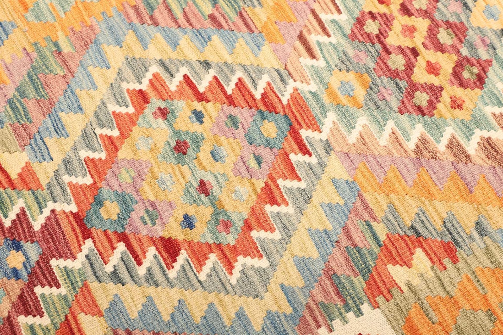 kelim-teppich-105-x-148-cm-handgewebt-rustikales-design-3 Kilim Pakistani Rug 105 × 148 cm, Wool, hand-woven