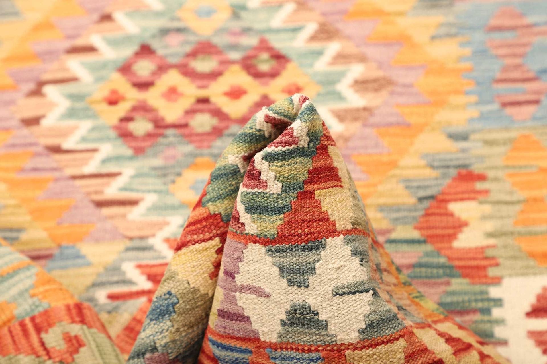 kelim-teppich-105-x-148-cm-handgewebt-rustikales-design-5 Kilim Pakistani Rug 105 × 148 cm, Wool, hand-woven