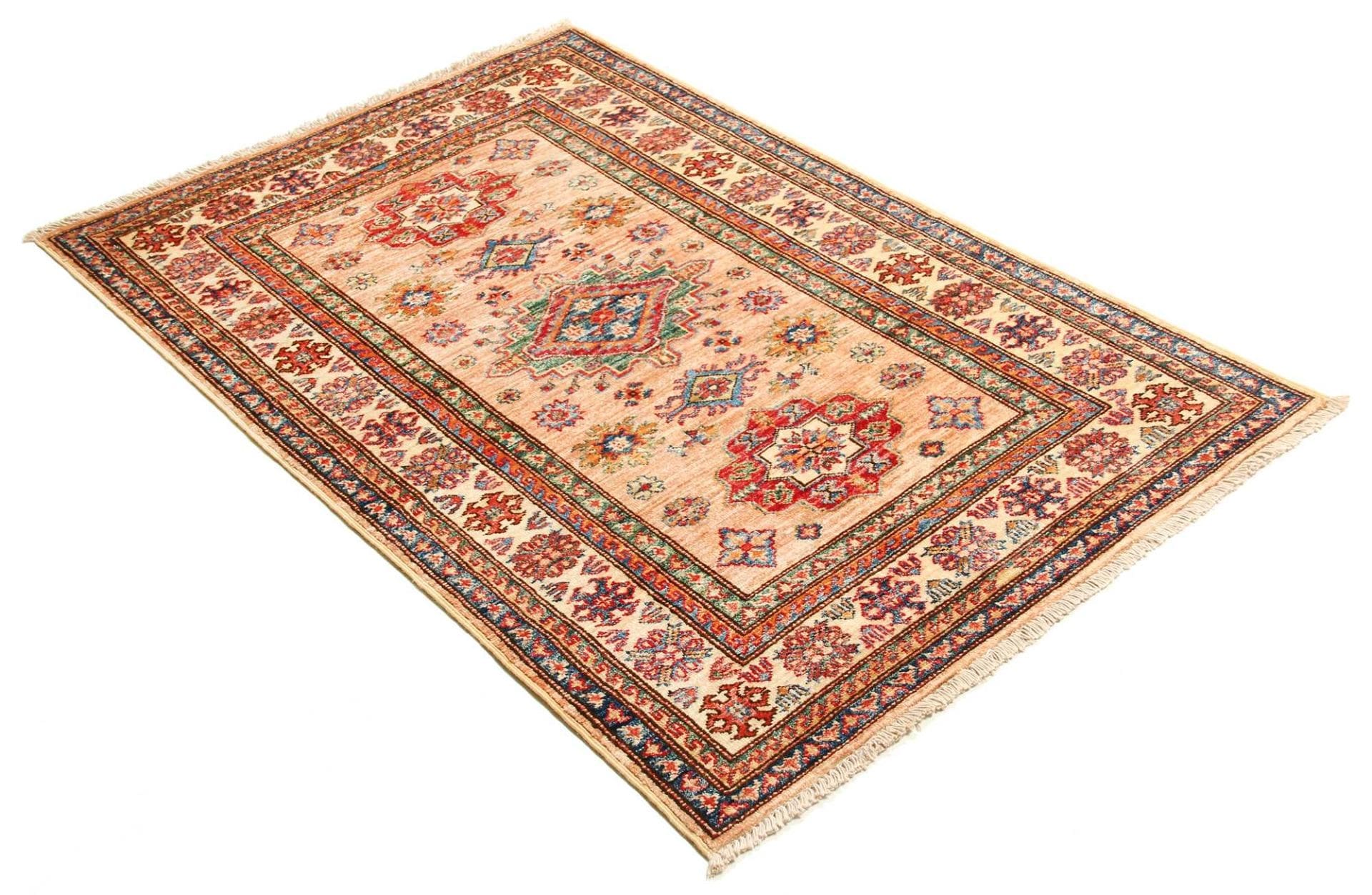 kazak-teppich-98-x-148cm-geometrische-muster-handgeknupft-2 Kazak Pakistani Rug 98 × 148 cm, Wool, hand-knotted