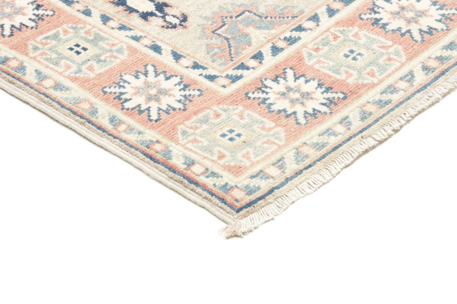 kazak-orientteppich-97x138cm-geometrisches-muster-handgeknupft-4 Kazak Pakistani Rug 97 × 138 cm, Wool, hand-knotted