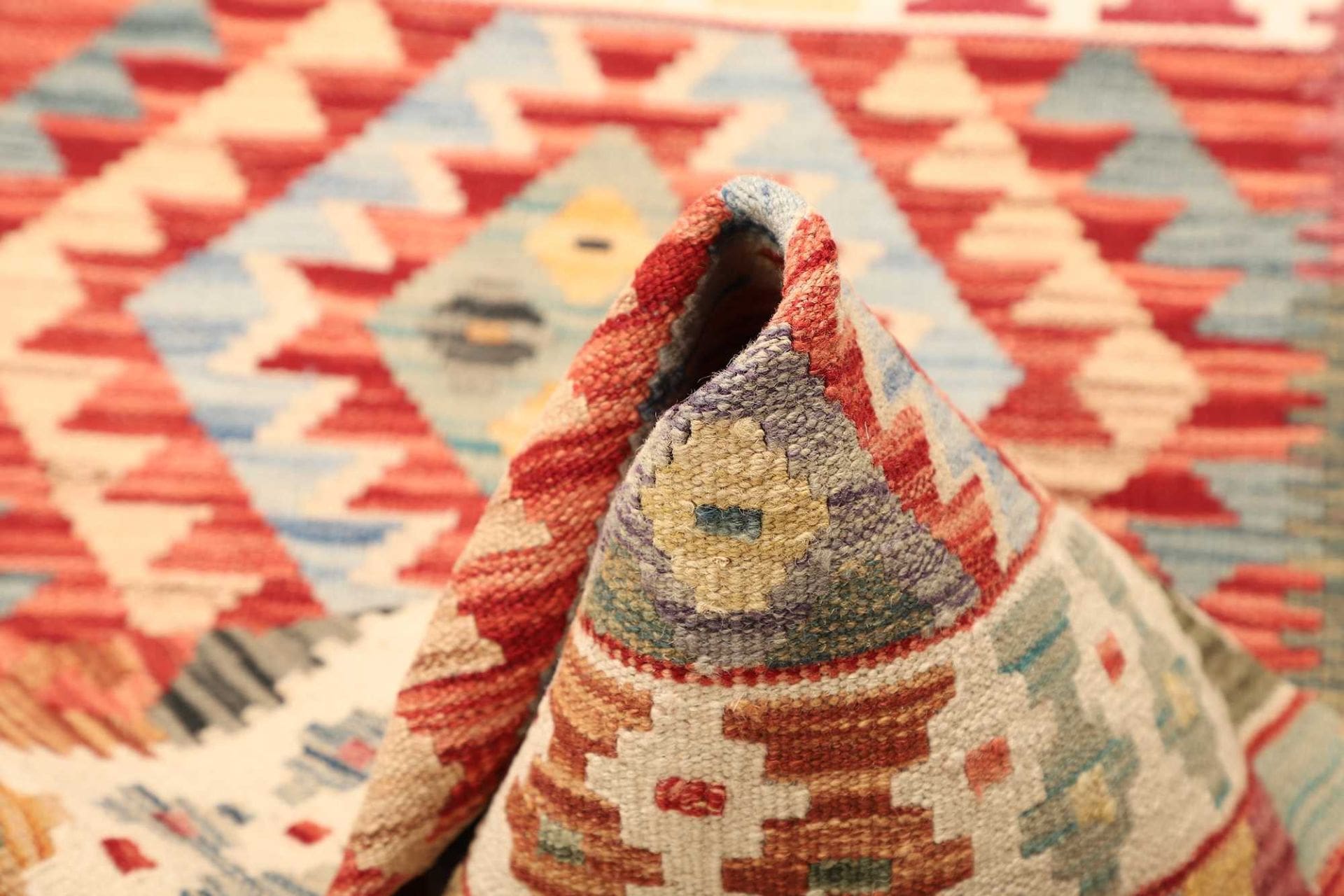 Kilim Pakistani Rug 104 × 147 cm, Wool, hand-woven