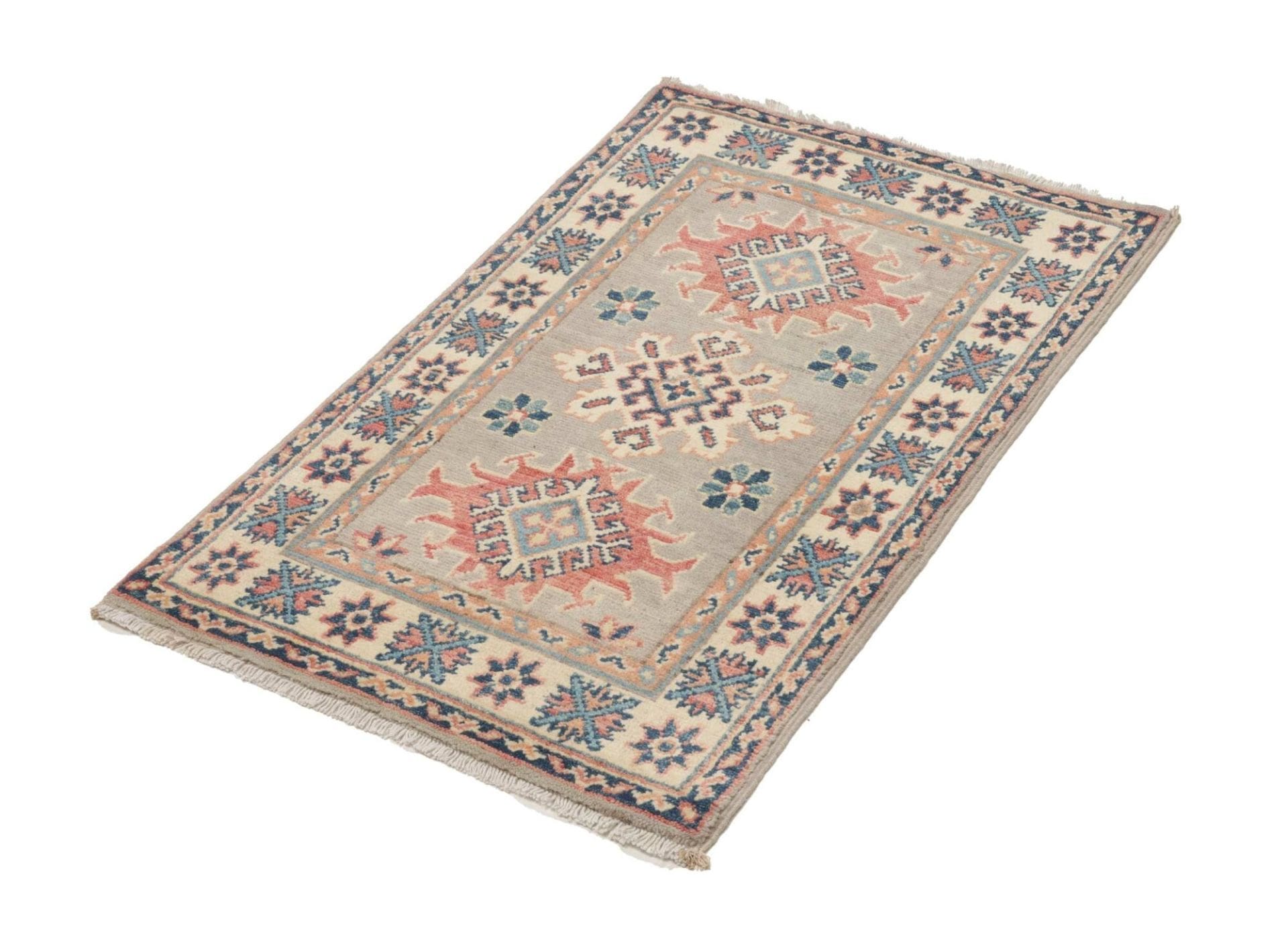 Hand-Knotted Wool Kazak Pakistani Rug, 63 × 96 cm
