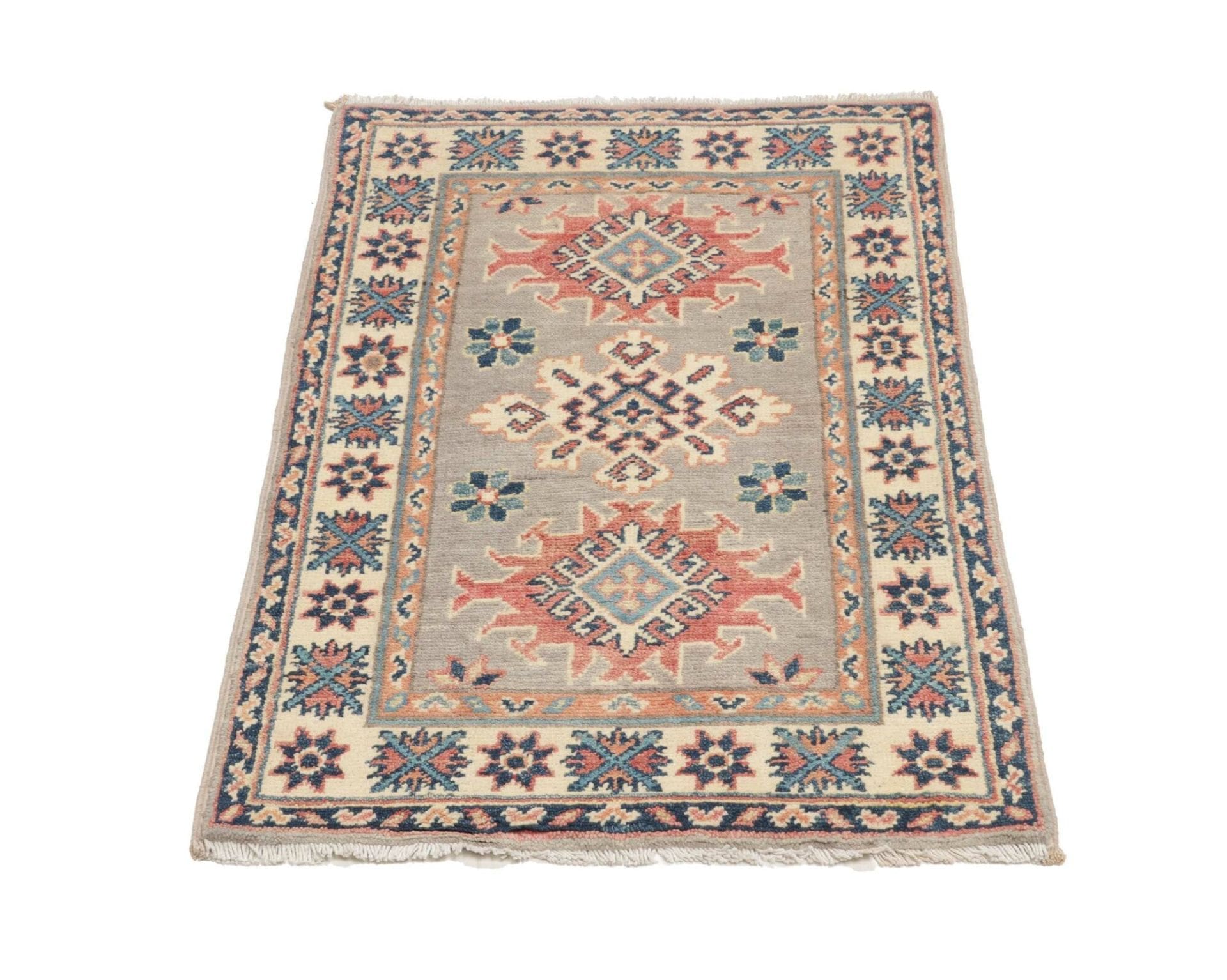 Hand-Knotted Wool Kazak Pakistani Rug, 63 × 96 cm