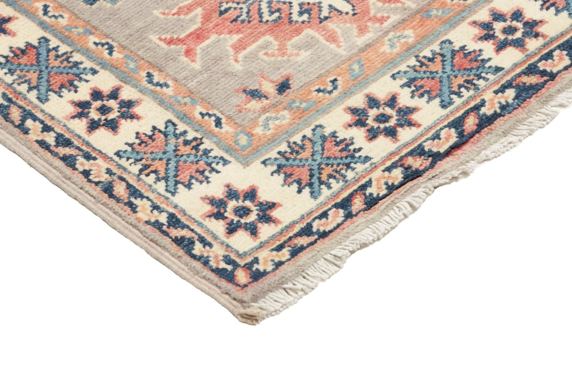 Hand-Knotted Wool Kazak Pakistani Rug, 63 × 96 cm