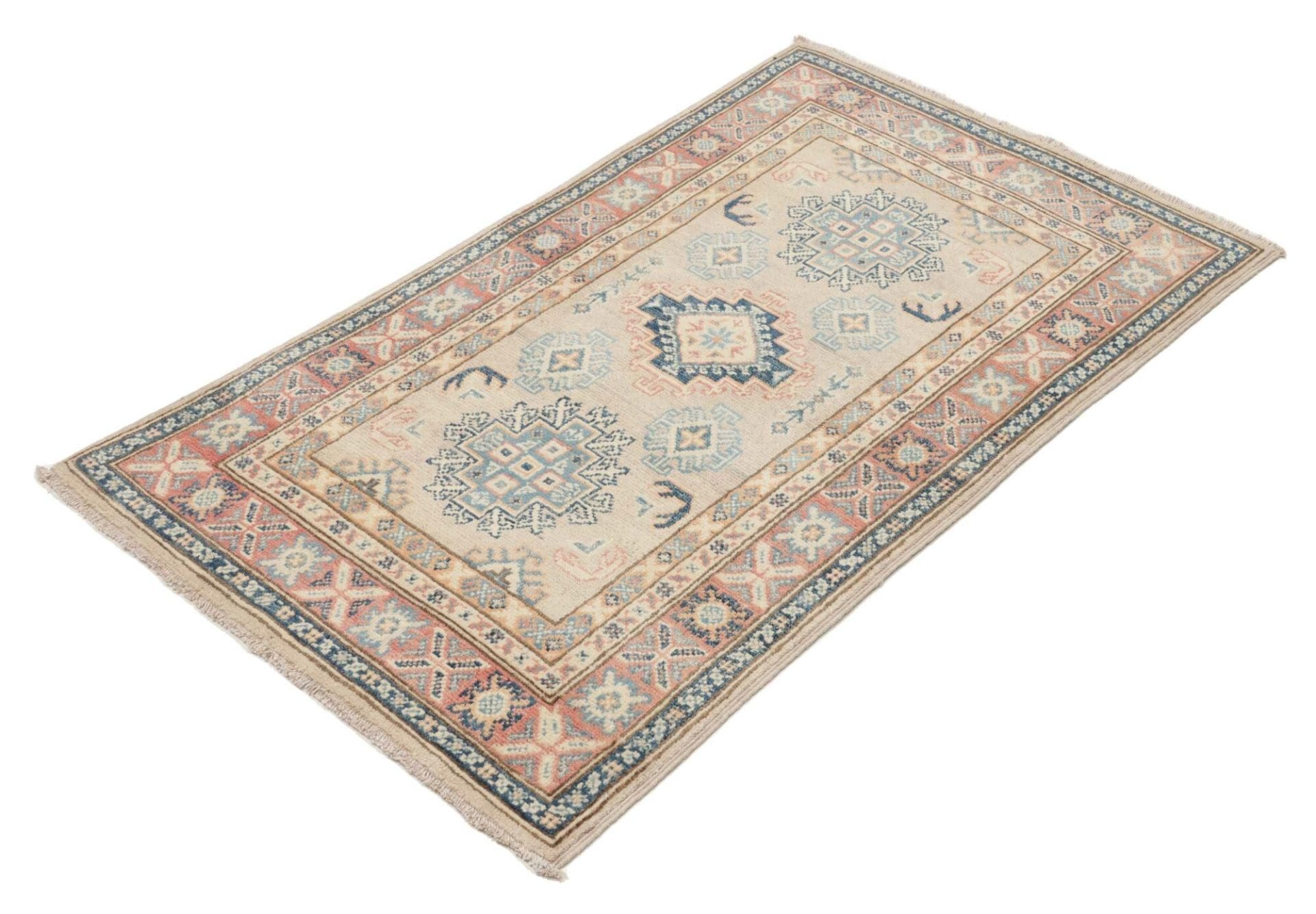 Hand-Knotted Wool Kazak Pakistani Rug, 80 × 127 cm