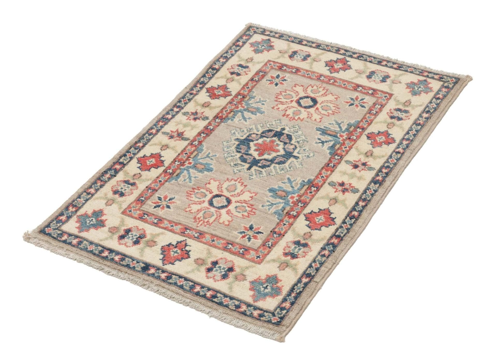 Kazak Pakistani Rug — hand-knotted, 65 × 90 cm, Wool