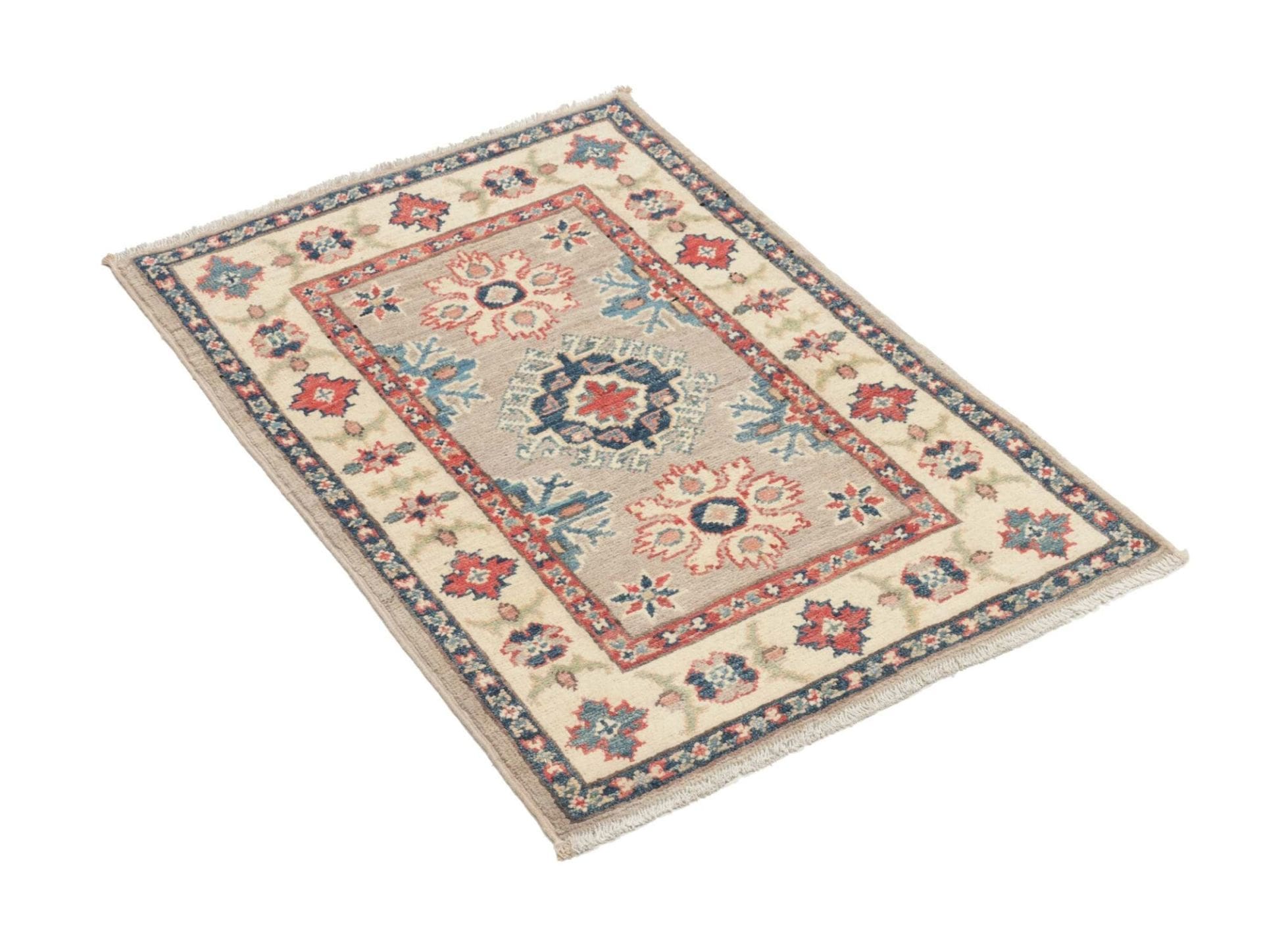 Kazak Pakistani Rug — hand-knotted, 65 × 90 cm, Wool