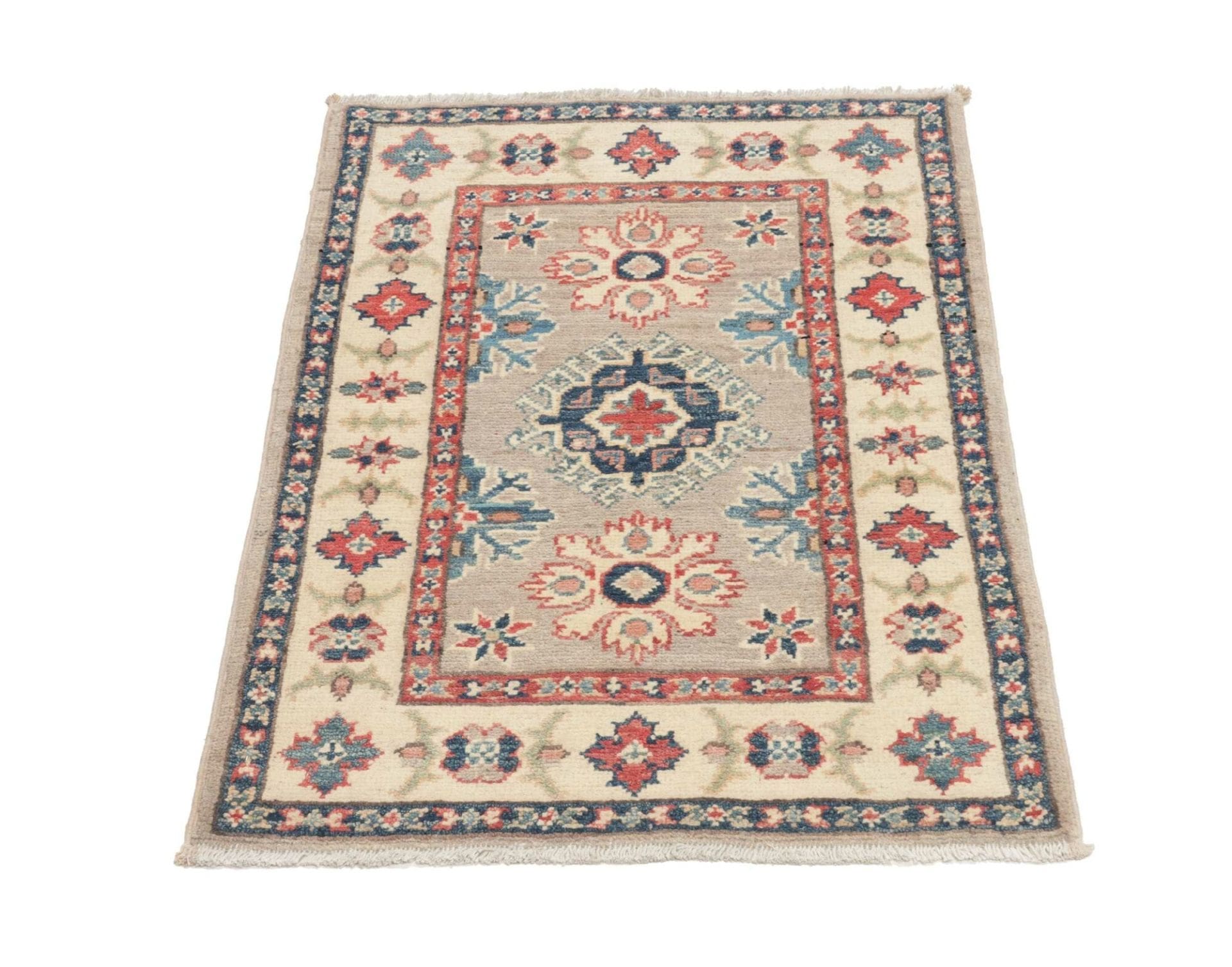 Kazak Pakistani Rug — hand-knotted, 65 × 90 cm, Wool