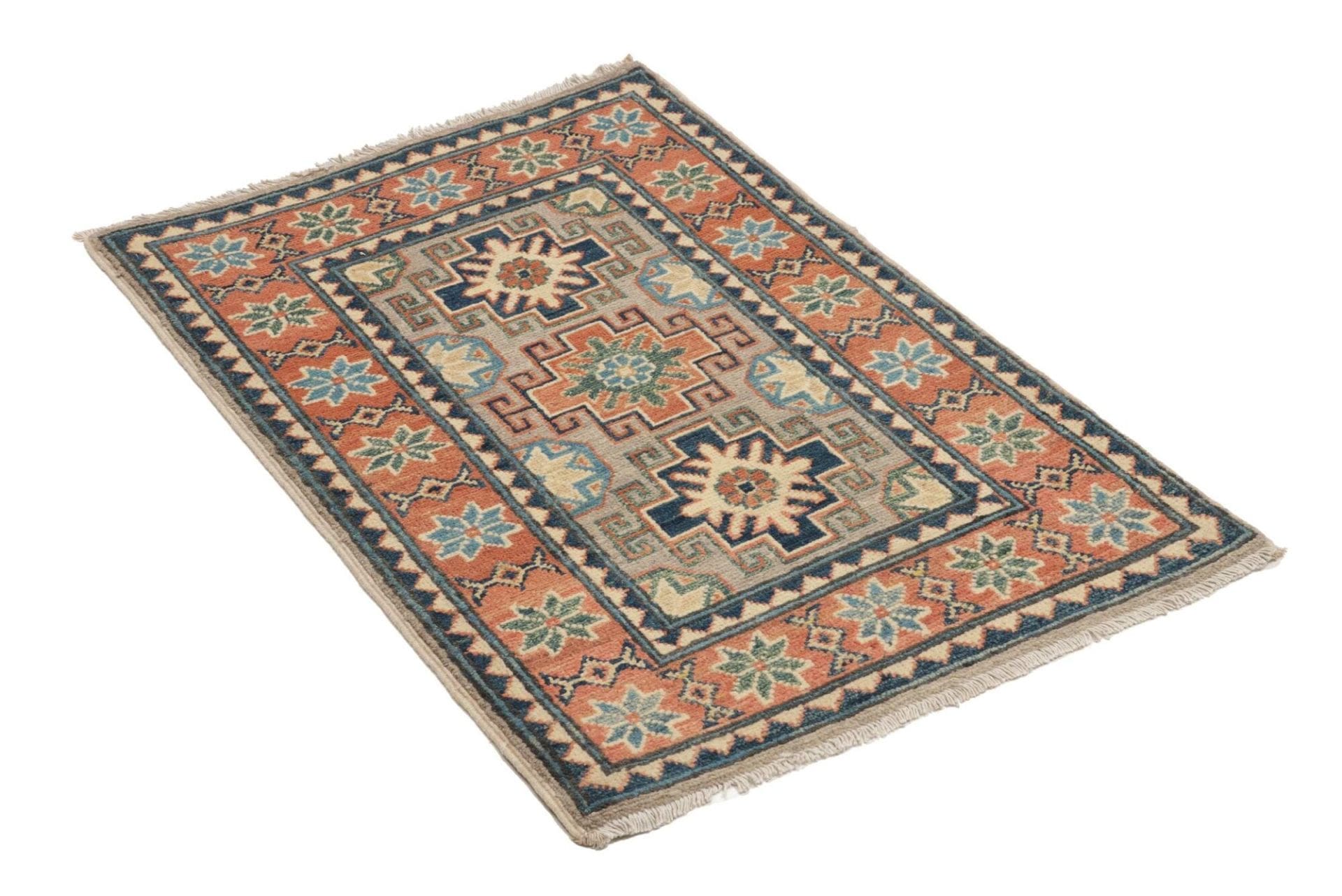 Kazak Pakistani Rug — hand-knotted, 65 × 94 cm, Wool