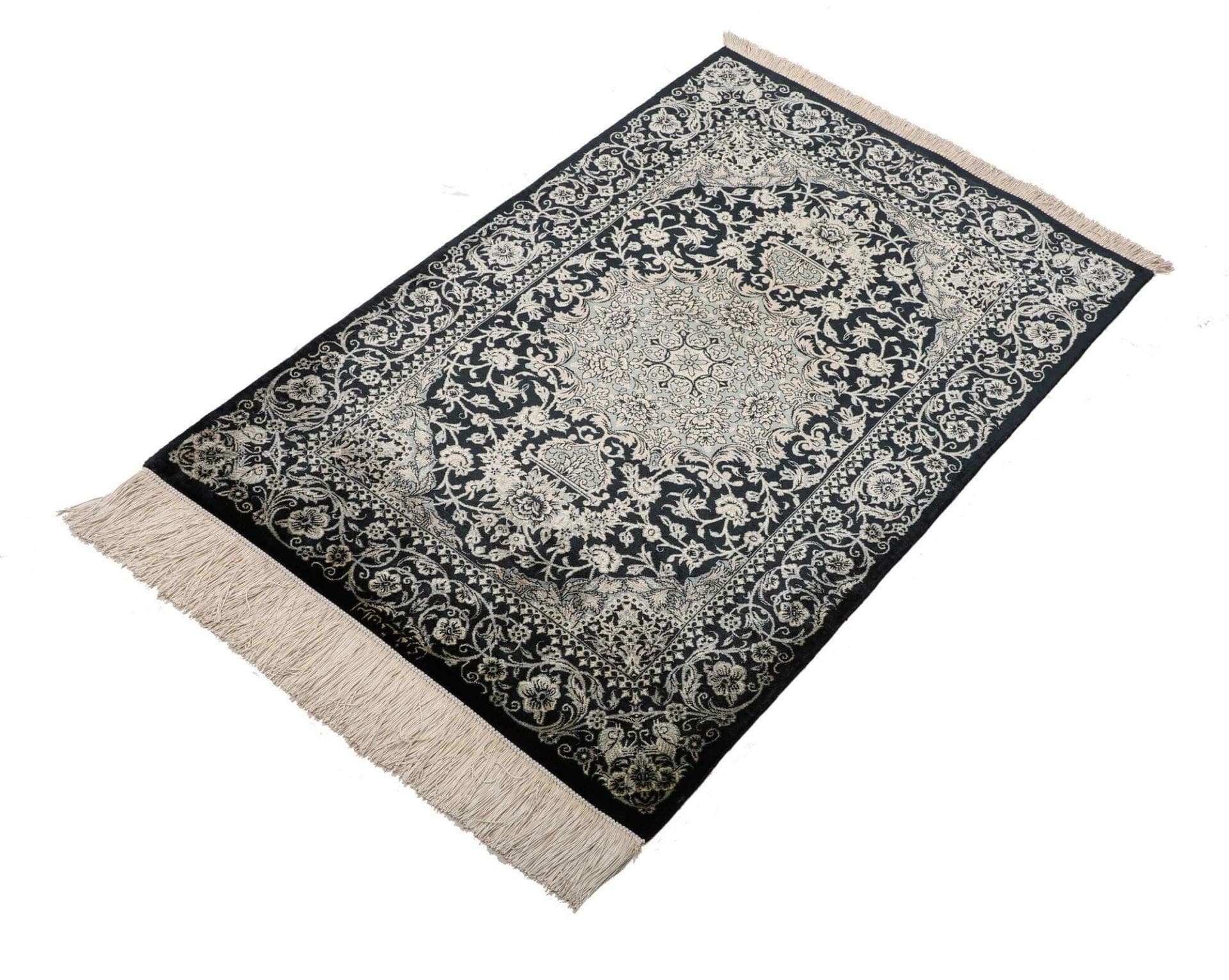Qom Persian Rug 61 × 88 cm, Silk, hand-knotted