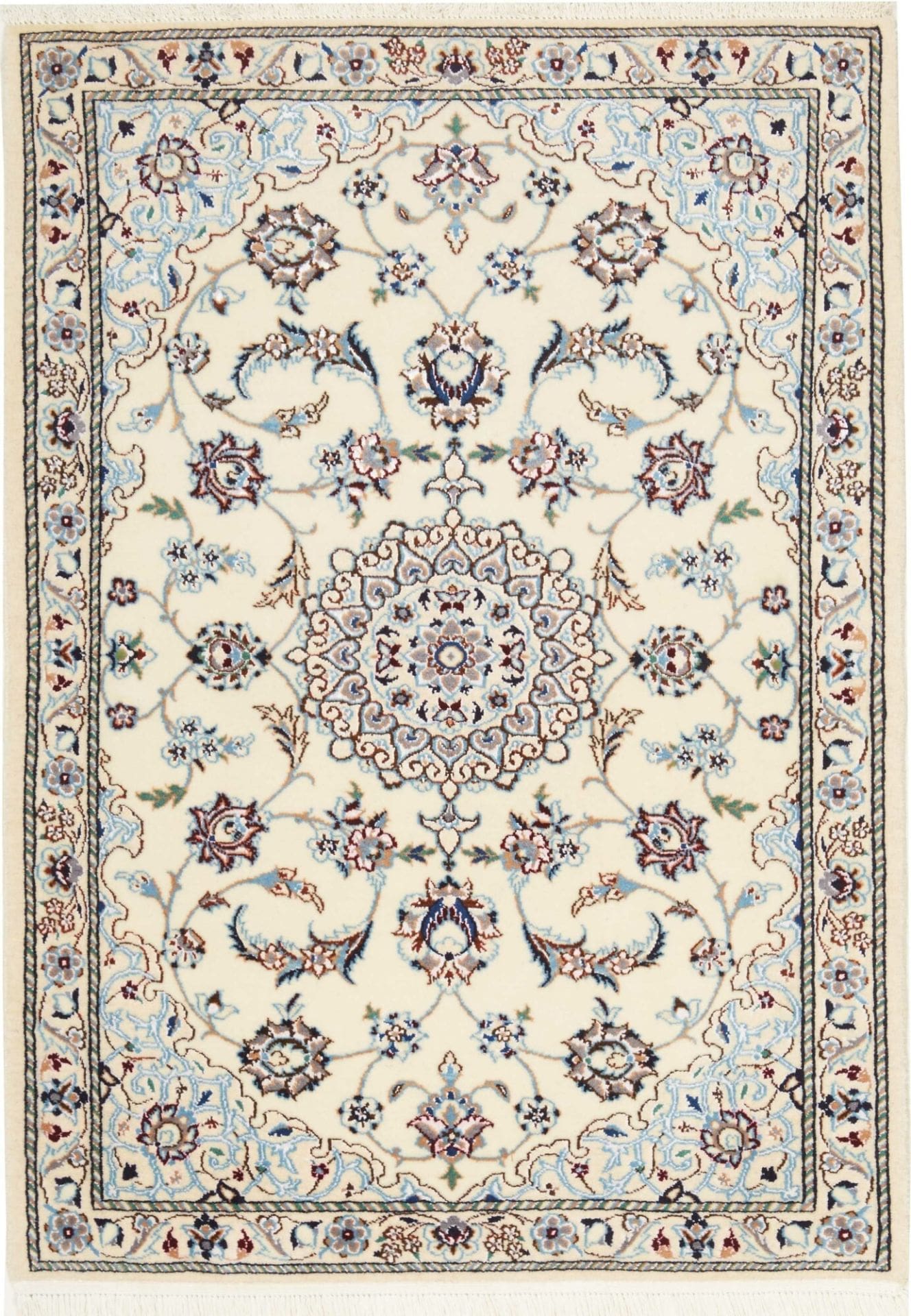 Nain Persian Rug 66 × 92 cm, Wool, hand-knotted