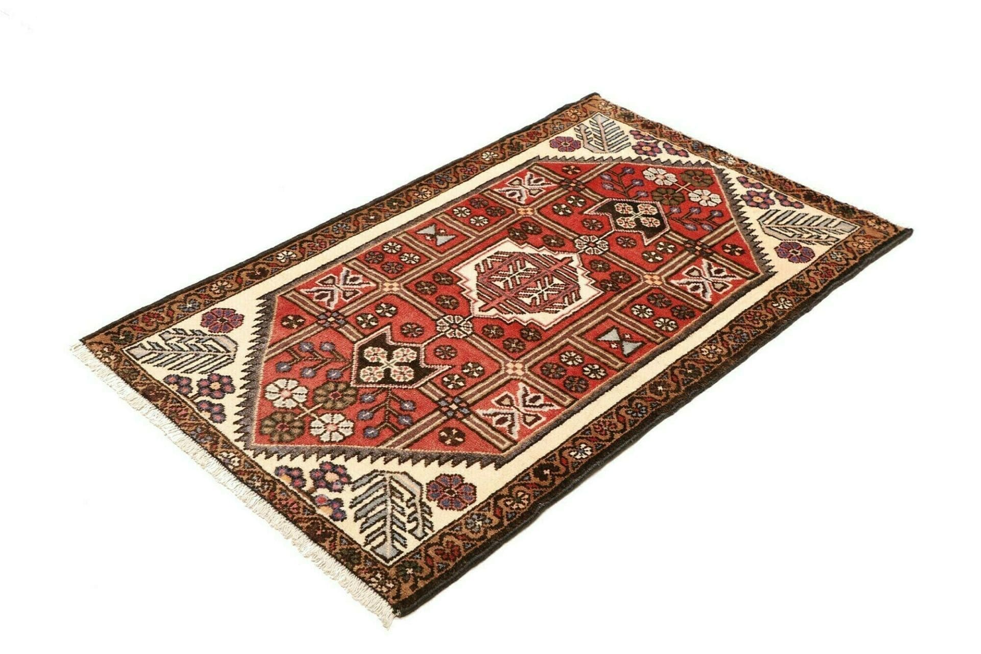 Hamadan Herati Persian Rug 80 × 126 cm, Wool, hand-knotted