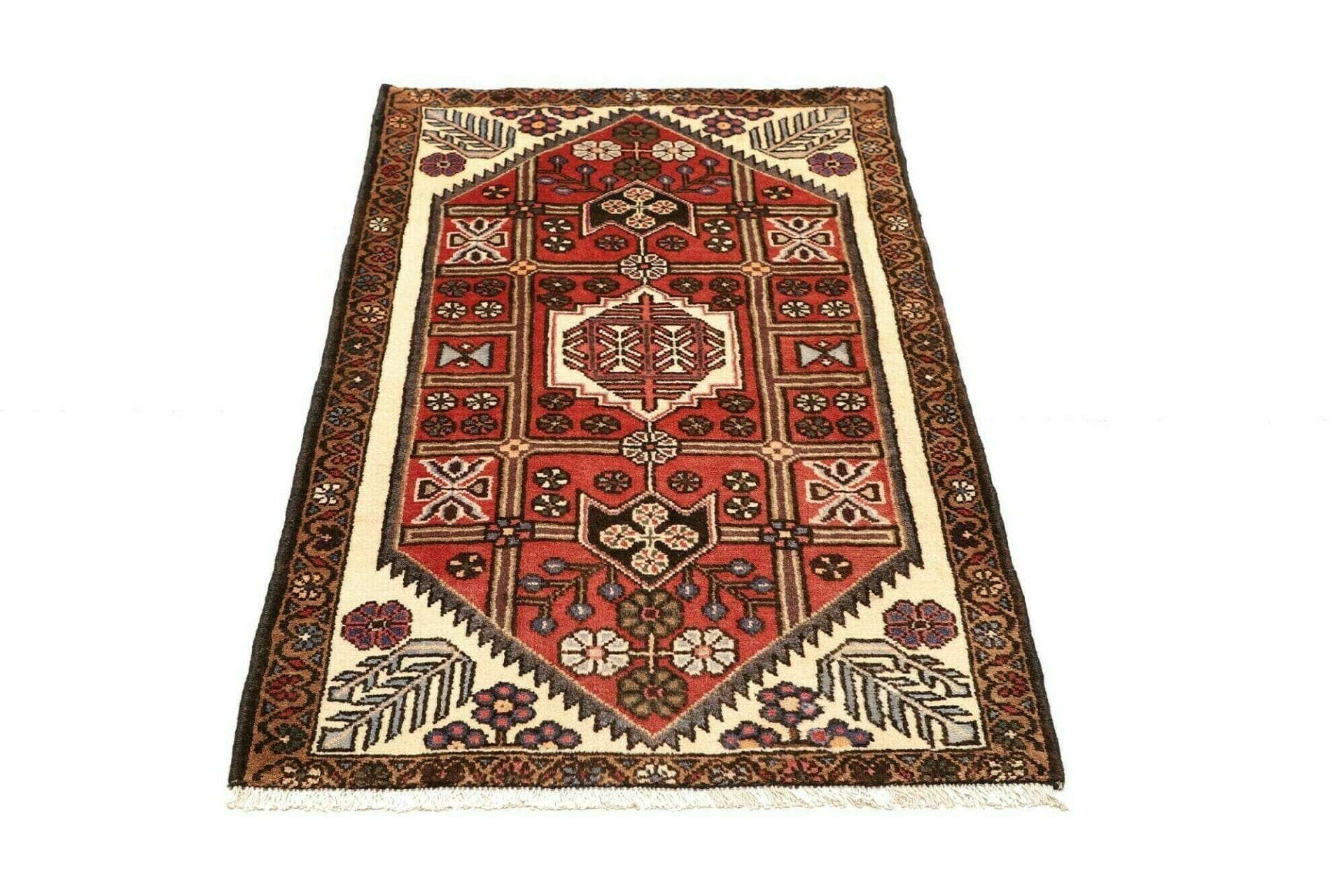 Hamadan Herati Persian Rug 80 × 126 cm, Wool, hand-knotted