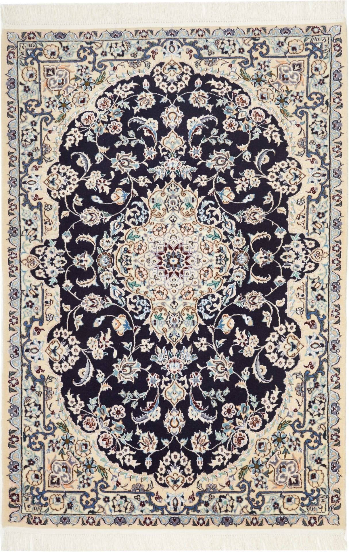Hand-Knotted Wool Nain Persian Rug, 81 × 118 cm