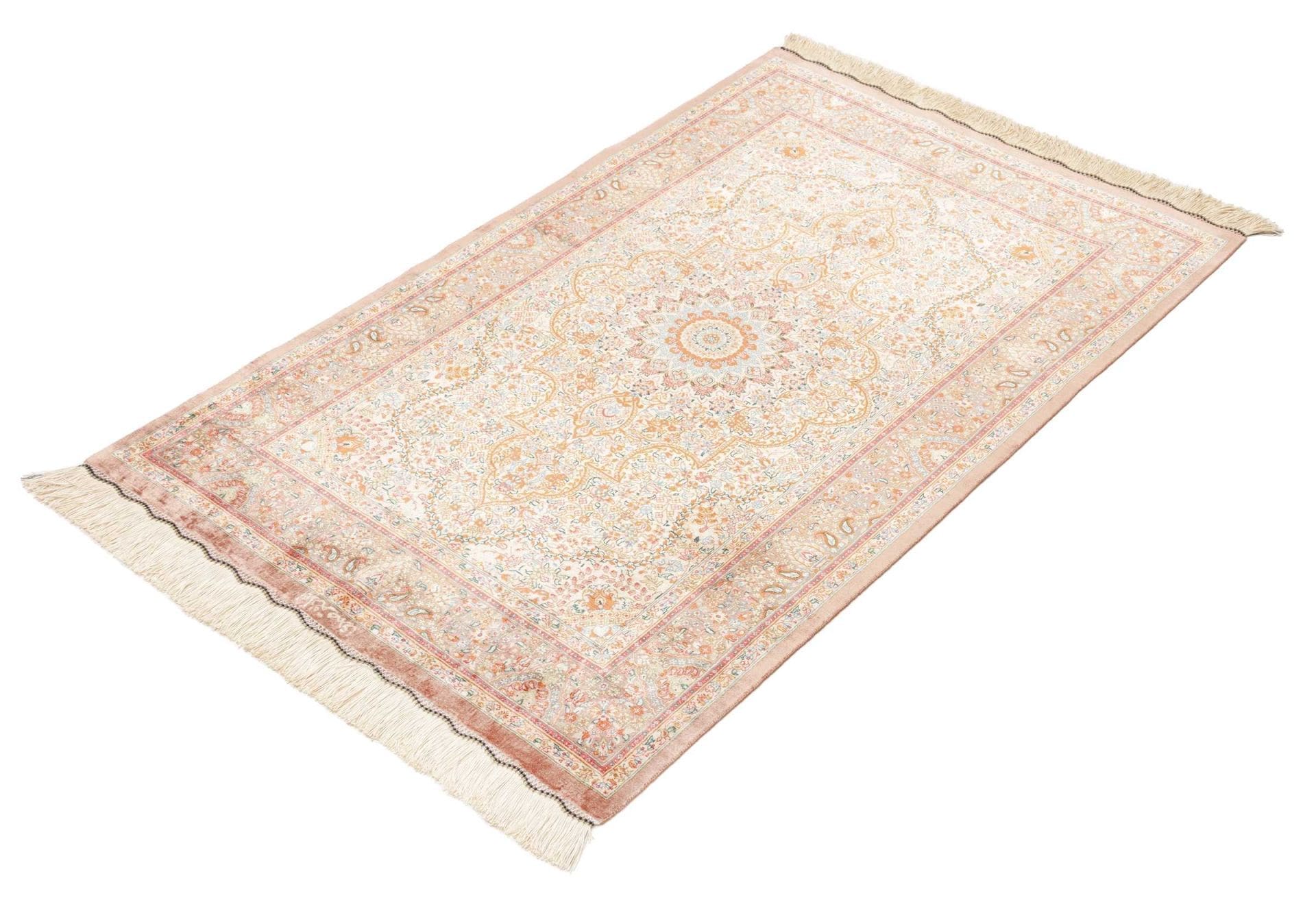Qom Persian Rug 82 × 123 cm, Silk, hand-knotted