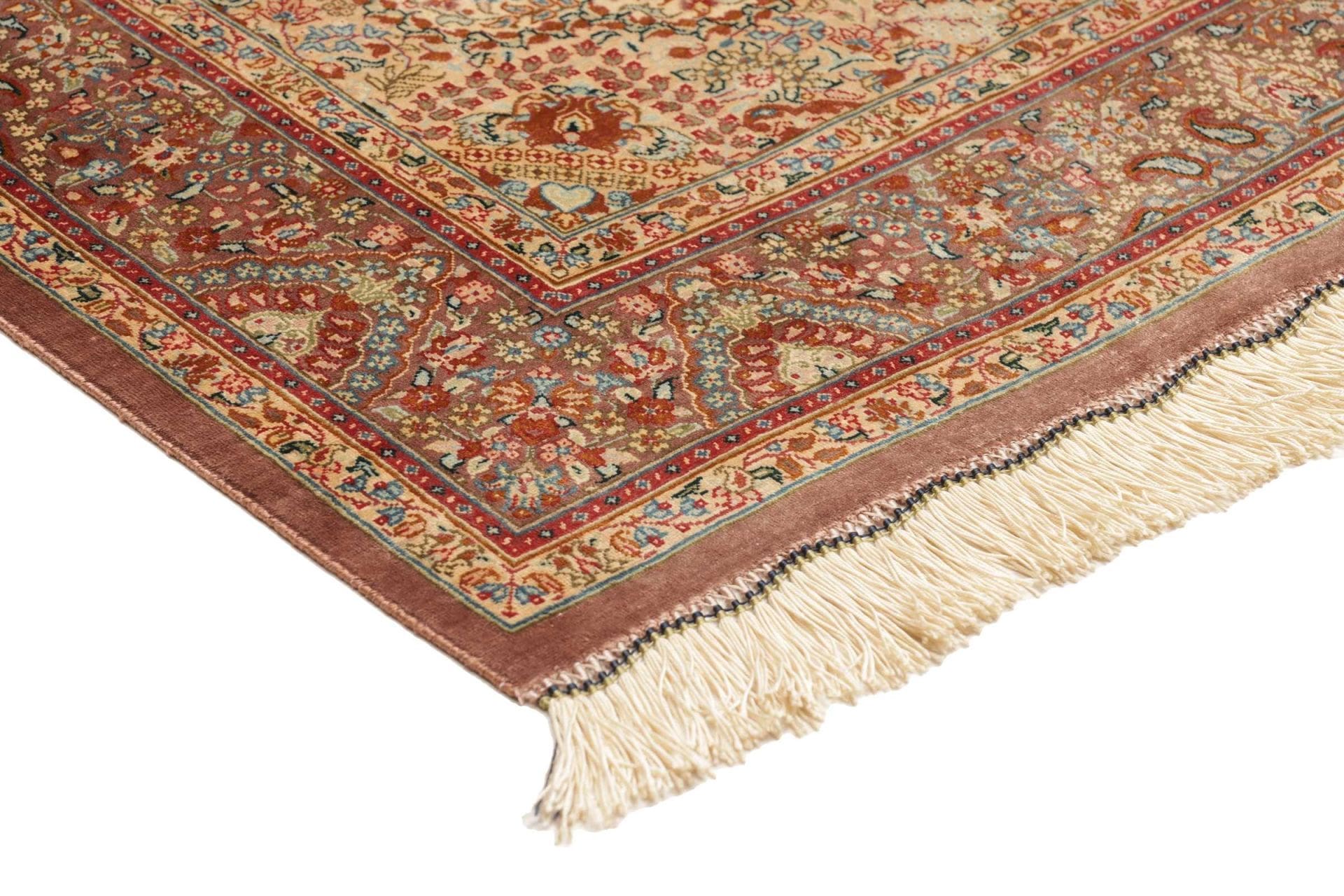 Qom Persian Rug 82 × 123 cm, Silk, hand-knotted