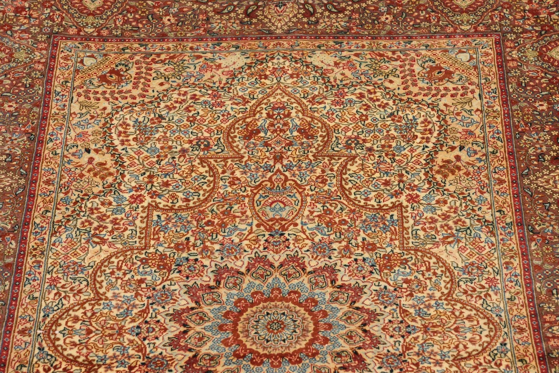Qom Persian Rug 82 × 123 cm, Silk, hand-knotted