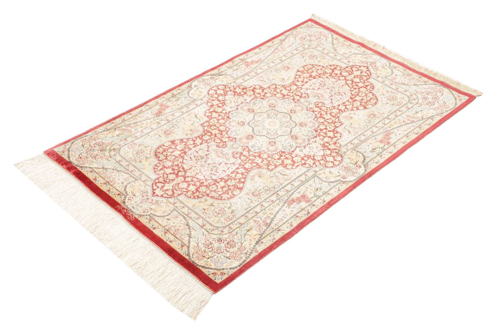 Qom Persian Rug 77 × 118 cm, Silk, hand-knotted
