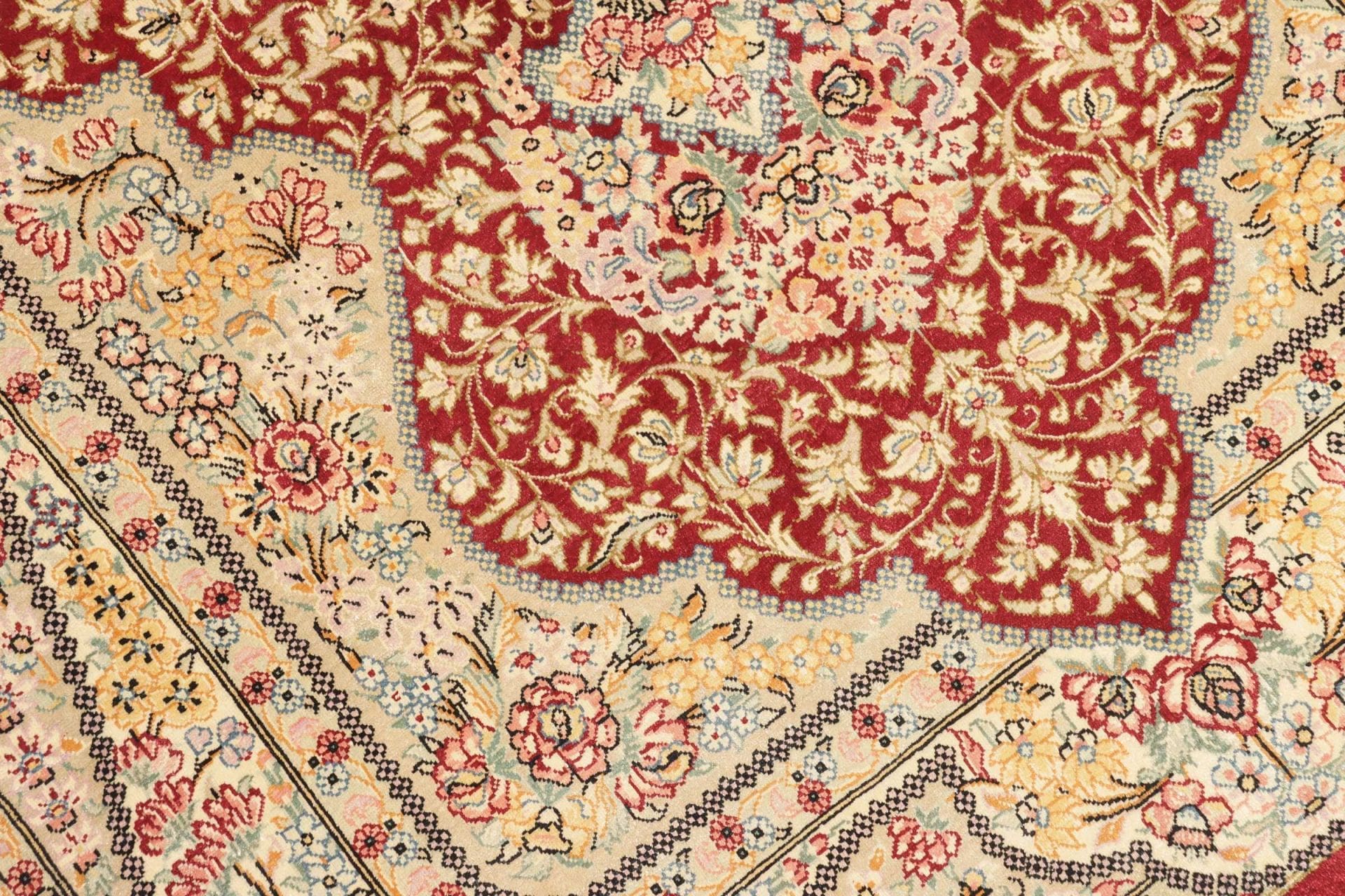 Qom Persian Rug 77 × 118 cm, Silk, hand-knotted