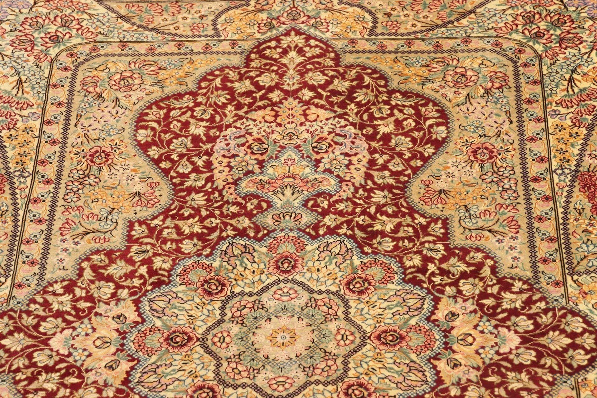 Qom Persian Rug 77 × 118 cm, Silk, hand-knotted
