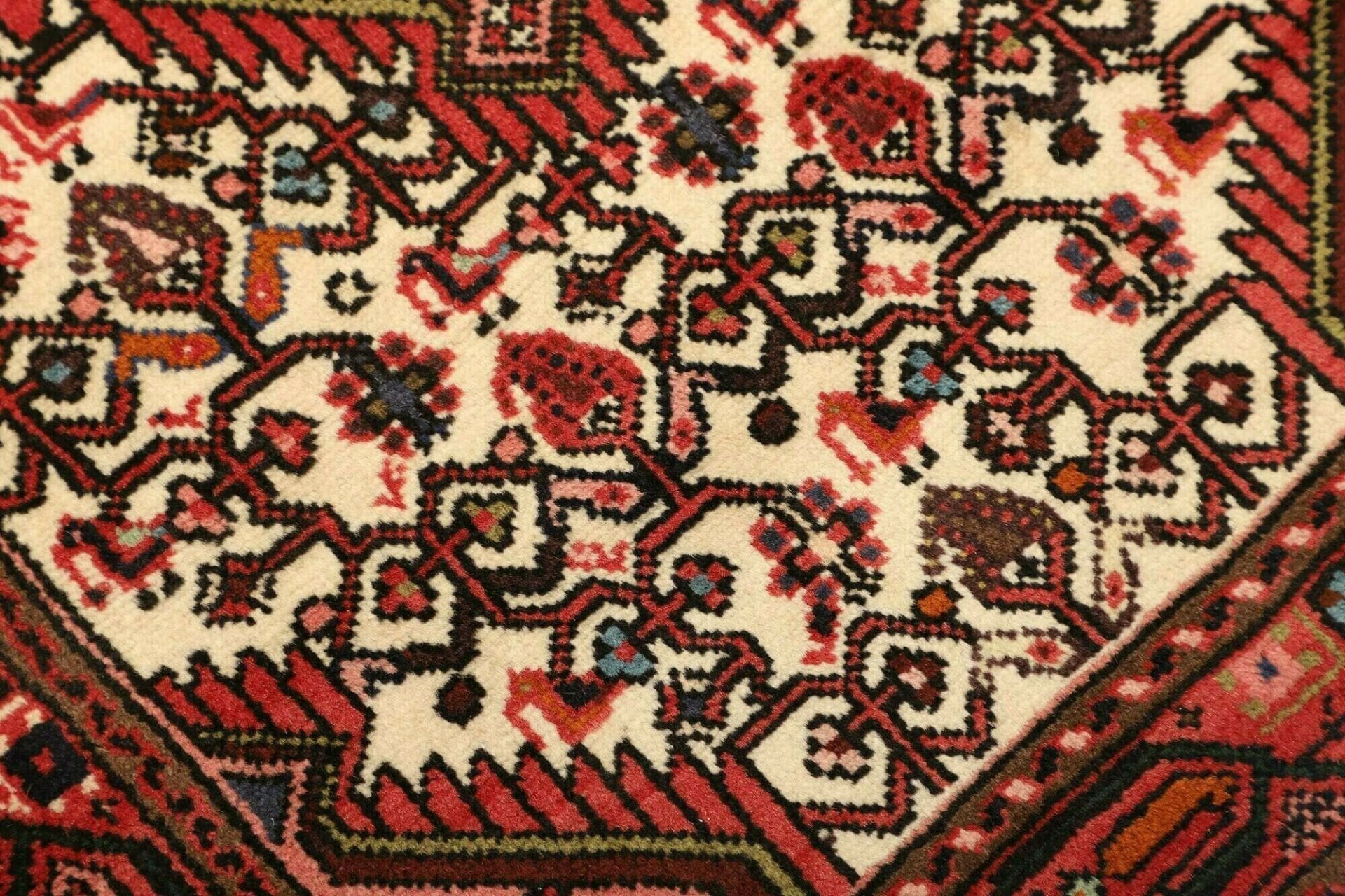 handgeknupfter-hamadan-teppich-74x122cm-herati-muster-schurwolle-5 Hand-Knotted Wool Hamadan Herati Persian Rug, 74 × 122 cm
