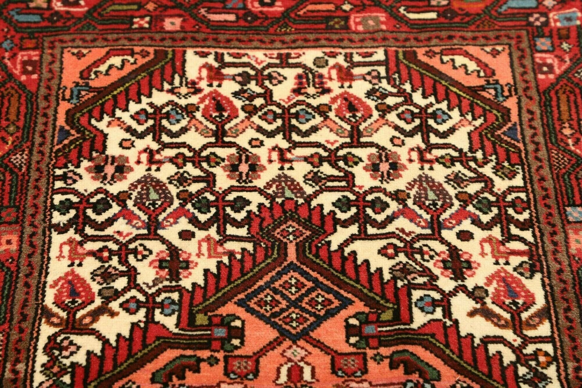 handgeknupfter-hamadan-teppich-74x122cm-herati-muster-schurwolle-6 Hand-Knotted Wool Hamadan Herati Persian Rug, 74 × 122 cm