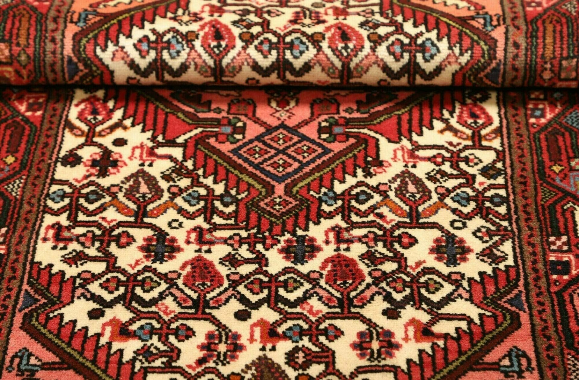 handgeknupfter-hamadan-teppich-74x122cm-herati-muster-schurwolle-7 Hand-Knotted Wool Hamadan Herati Persian Rug, 74 × 122 cm