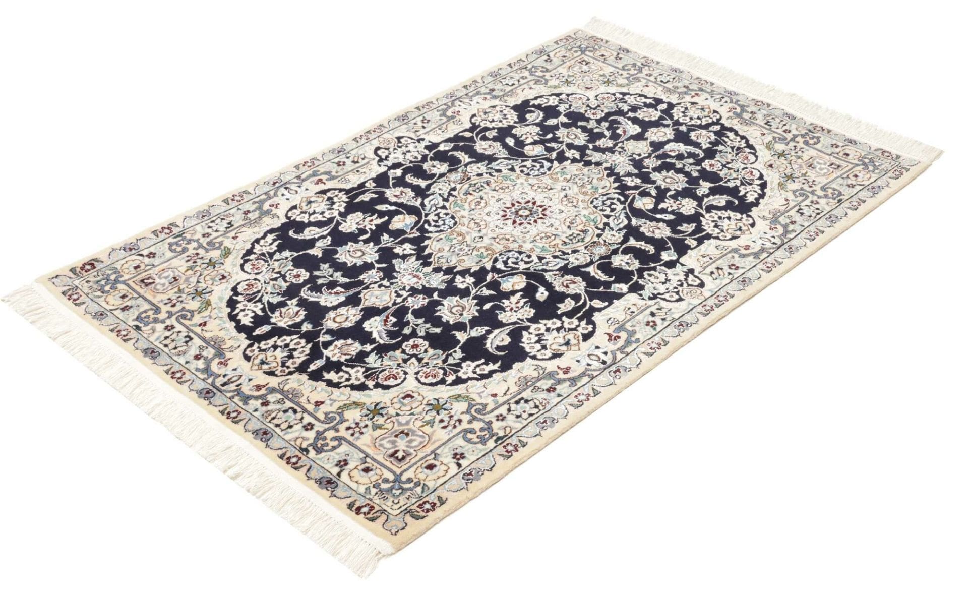 Hand-Knotted Wool Nain Persian Rug, 81 × 118 cm