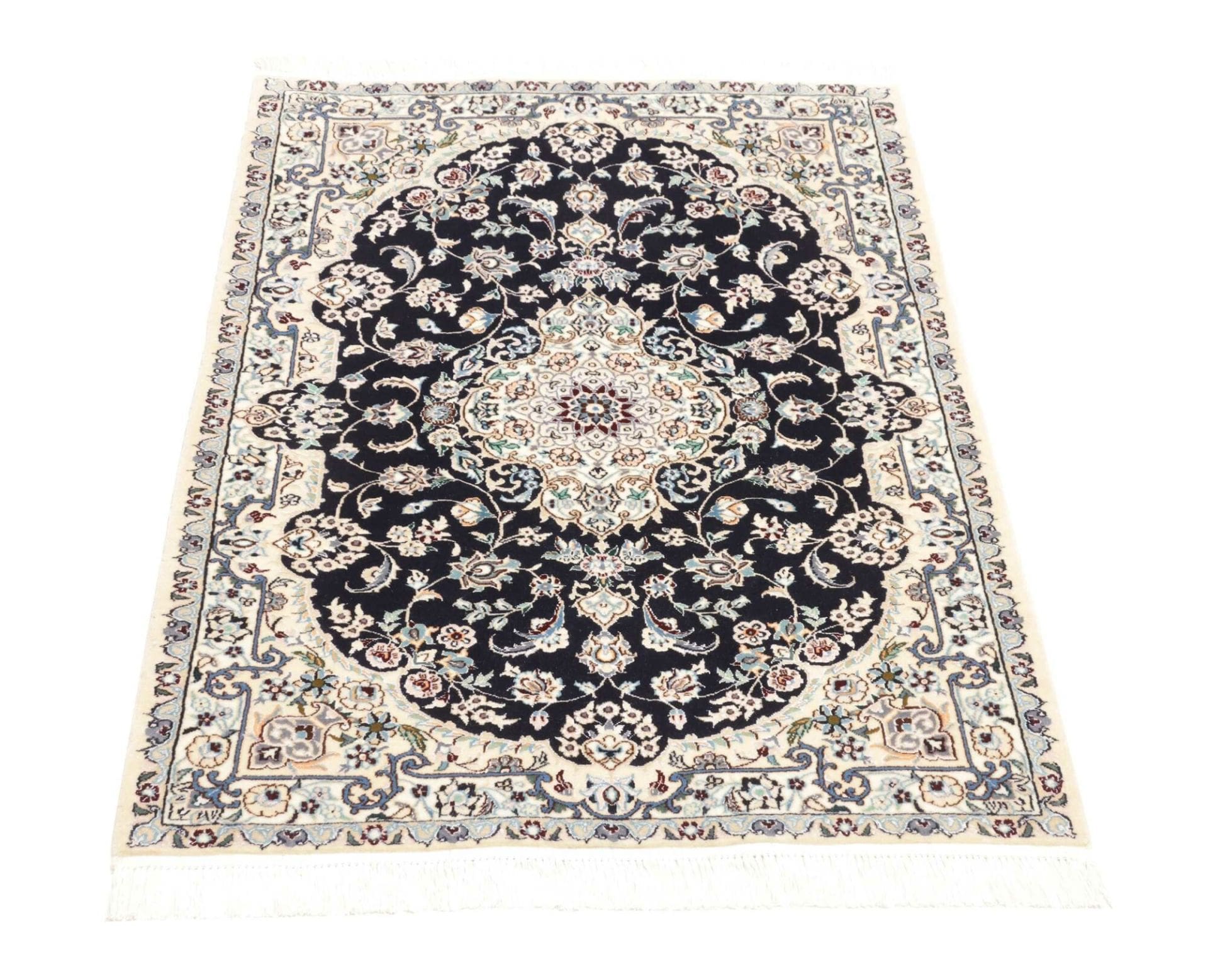 Hand-Knotted Wool Nain Persian Rug, 81 × 118 cm