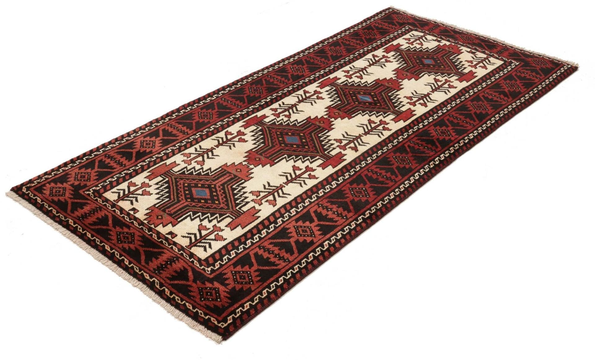 orientteppich-99-x-199cm-handgeknupft-schurwolle-florales-muster-1 Hand-Knotted Wool Persian Rug, 99 × 199 cm