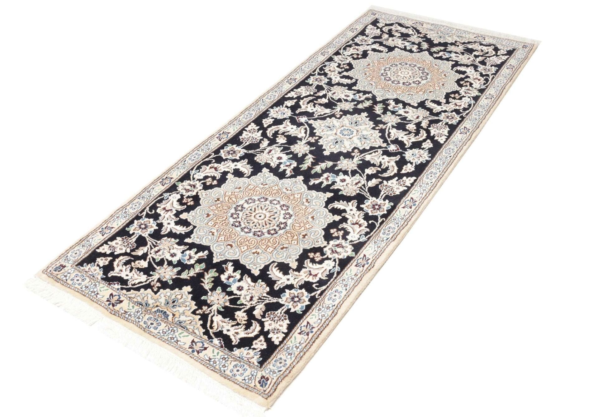 Nain Persian Rug 87 × 202 cm, Wool, hand-knotted