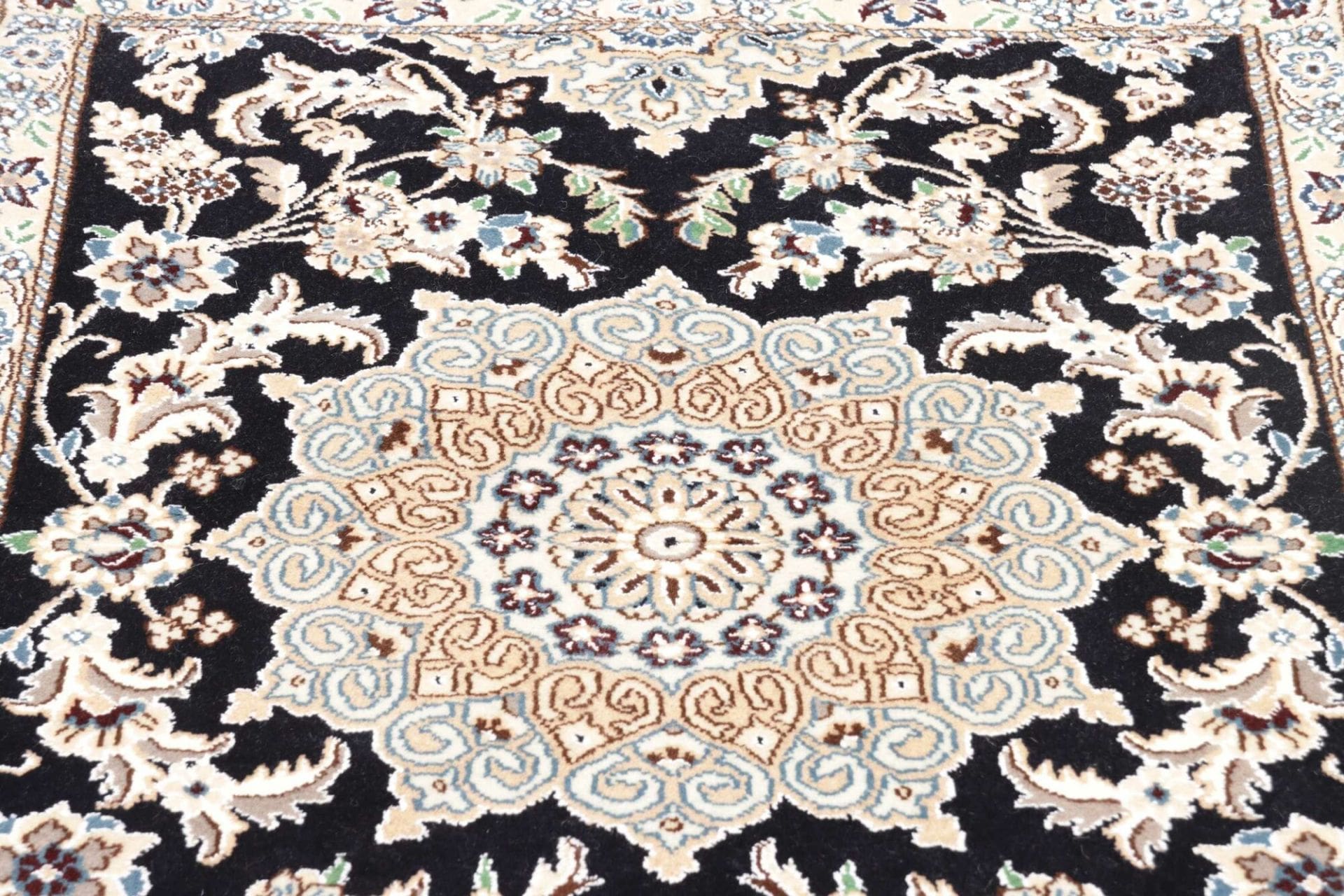 Nain Persian Rug 87 × 202 cm, Wool, hand-knotted