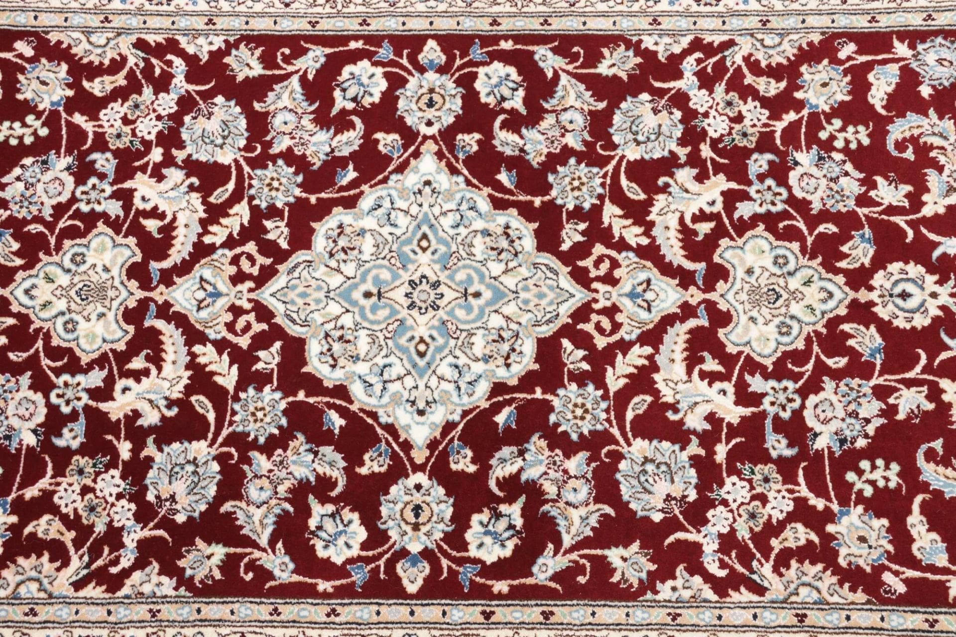 Hand-Knotted Wool Nain Persian Rug, 81 × 210 cm