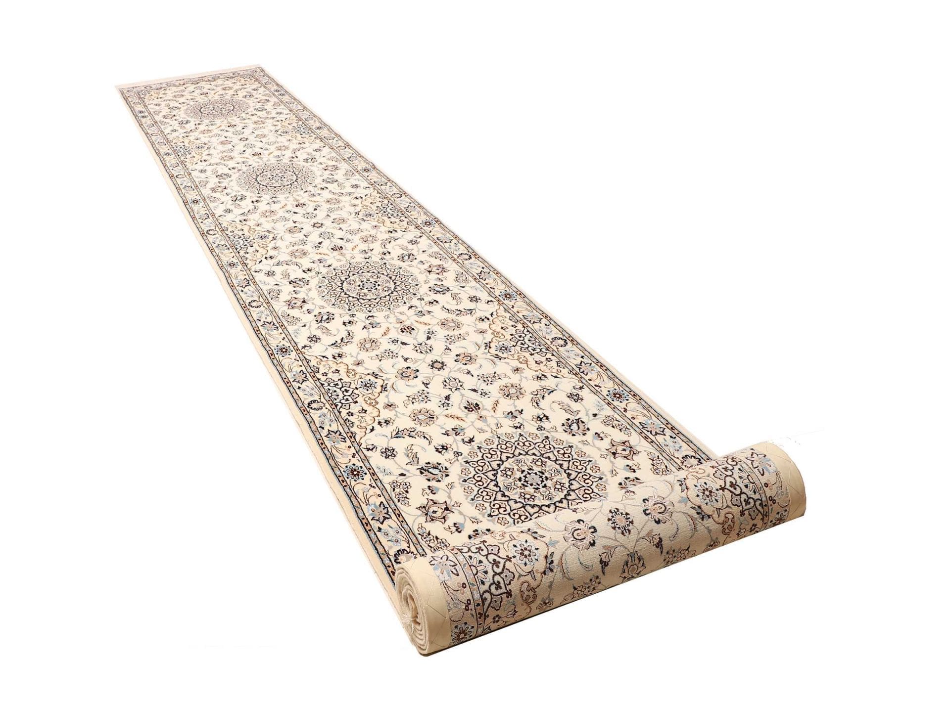 Hand-Knotted Wool Nain Persian Rug, 83 × 600 cm