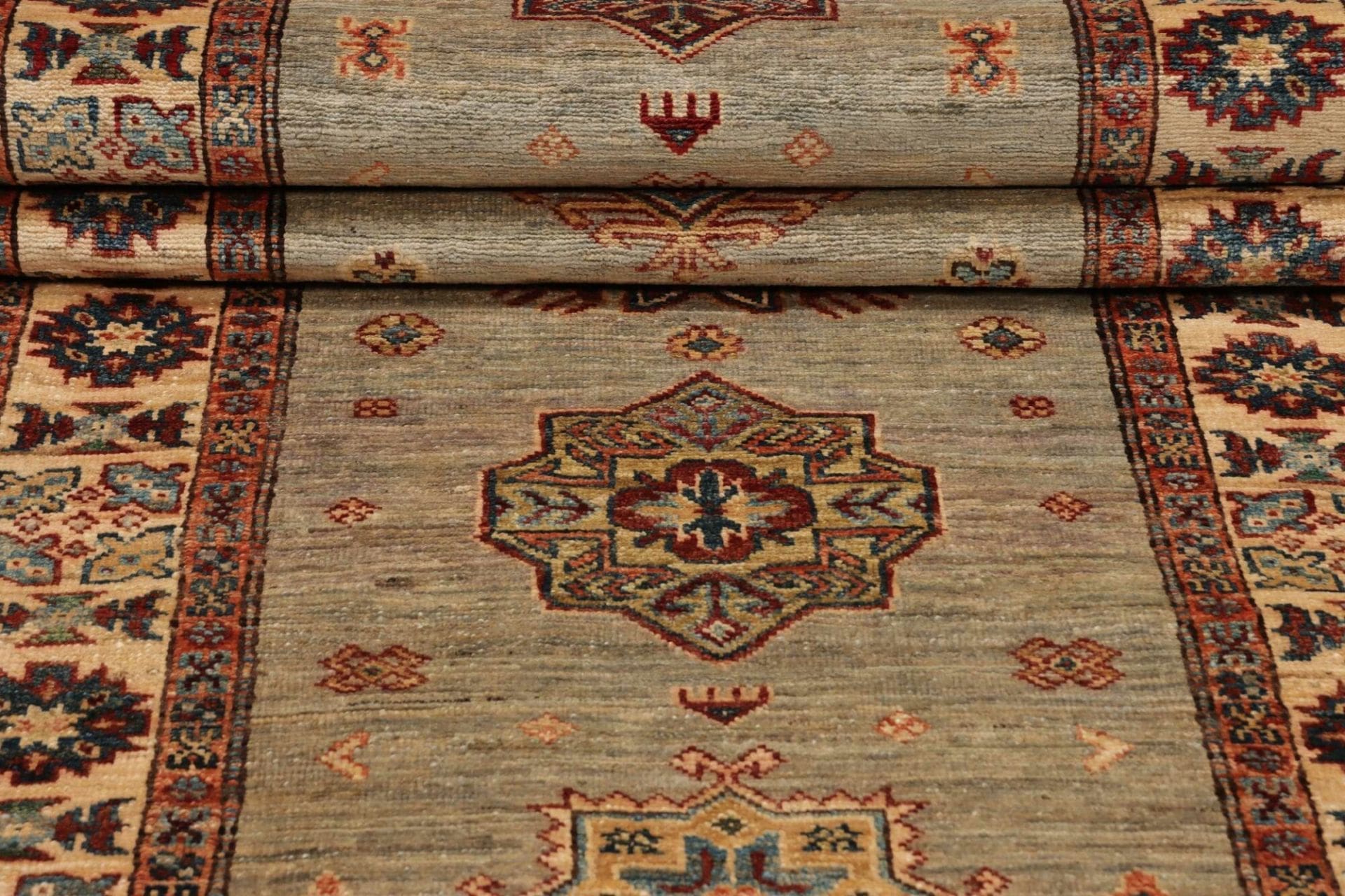 kazak-teppich-86-x-578cm-schurwolle-geometrische-muster-handgeknupft-6 Kazak Pakistani Rug — hand-knotted, 86 × 578 cm, Wool