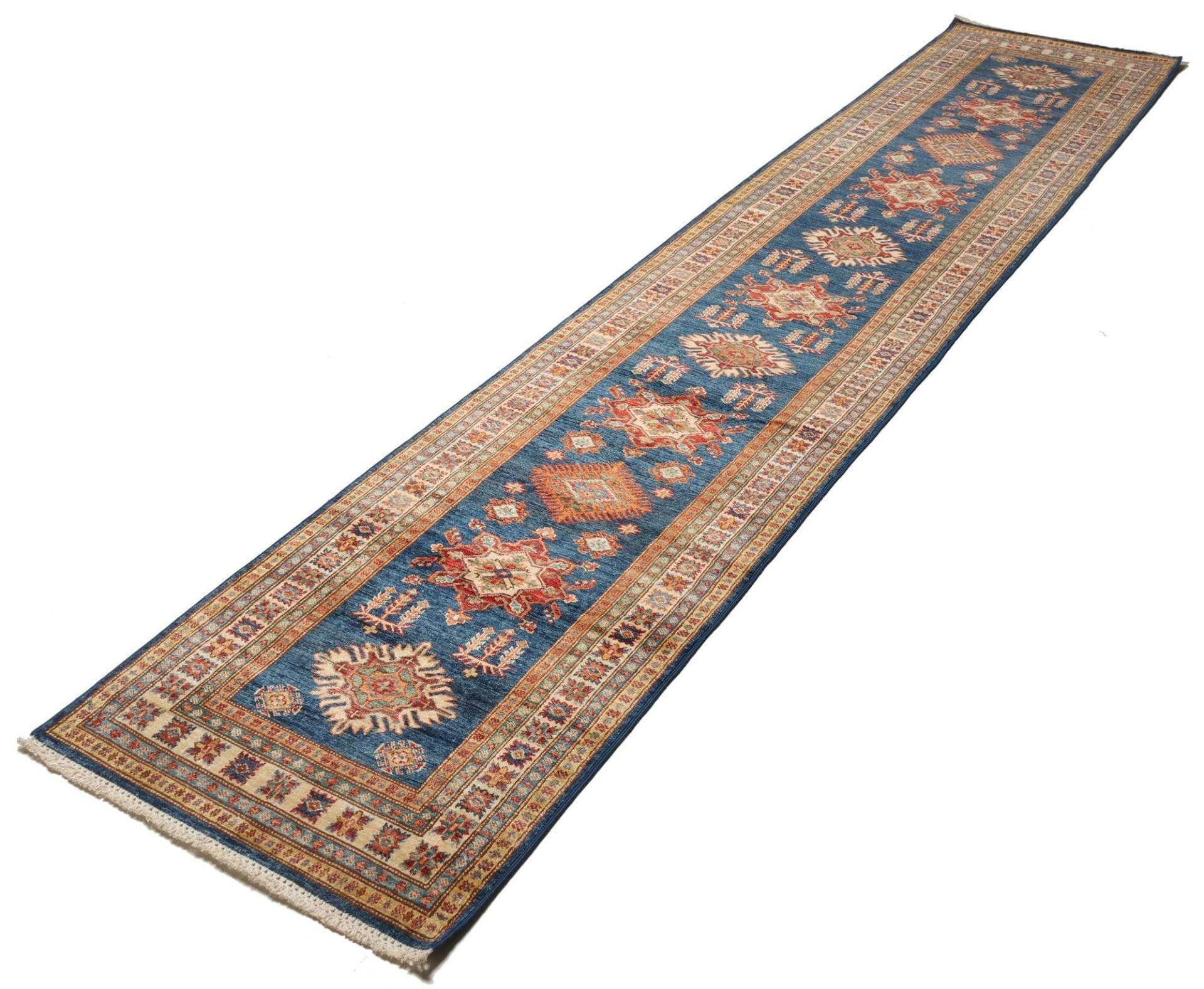 Kazak Pakistani Rug 86 × 386 cm, Wool, hand-knotted