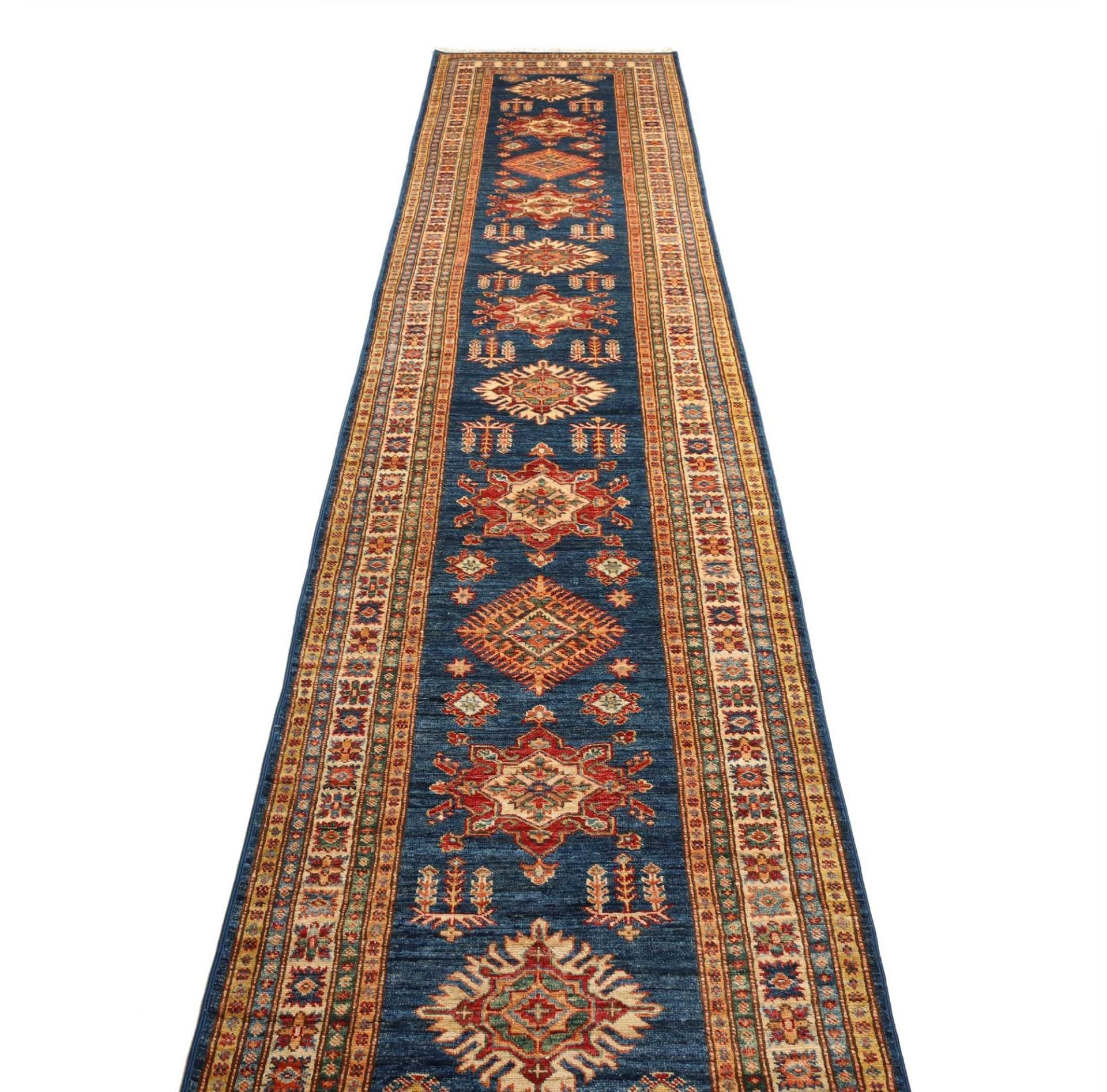 Kazak Pakistani Rug 86 × 386 cm, Wool, hand-knotted