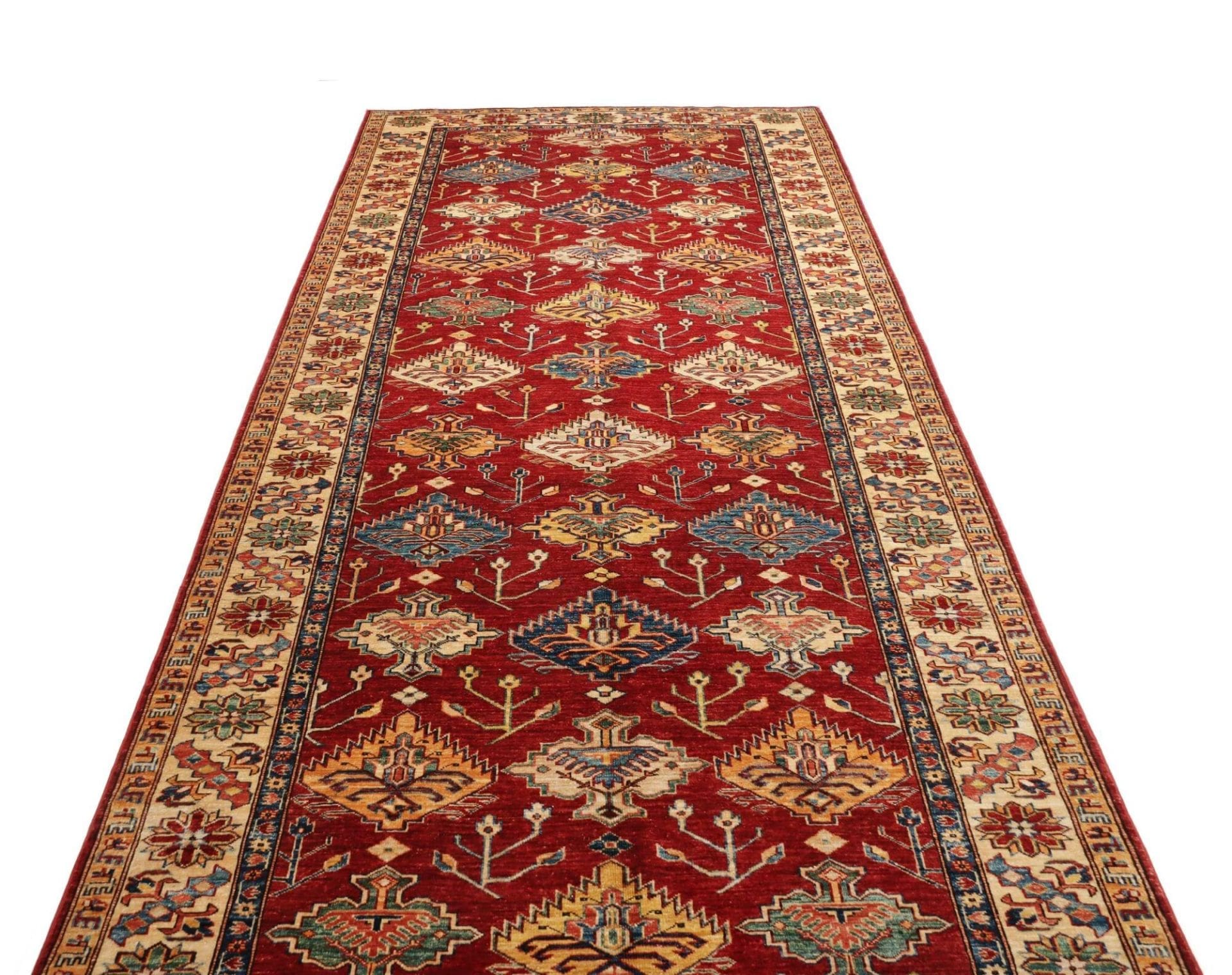 Kazak Pakistani Rug 157 × 389 cm, Wool, hand-knotted