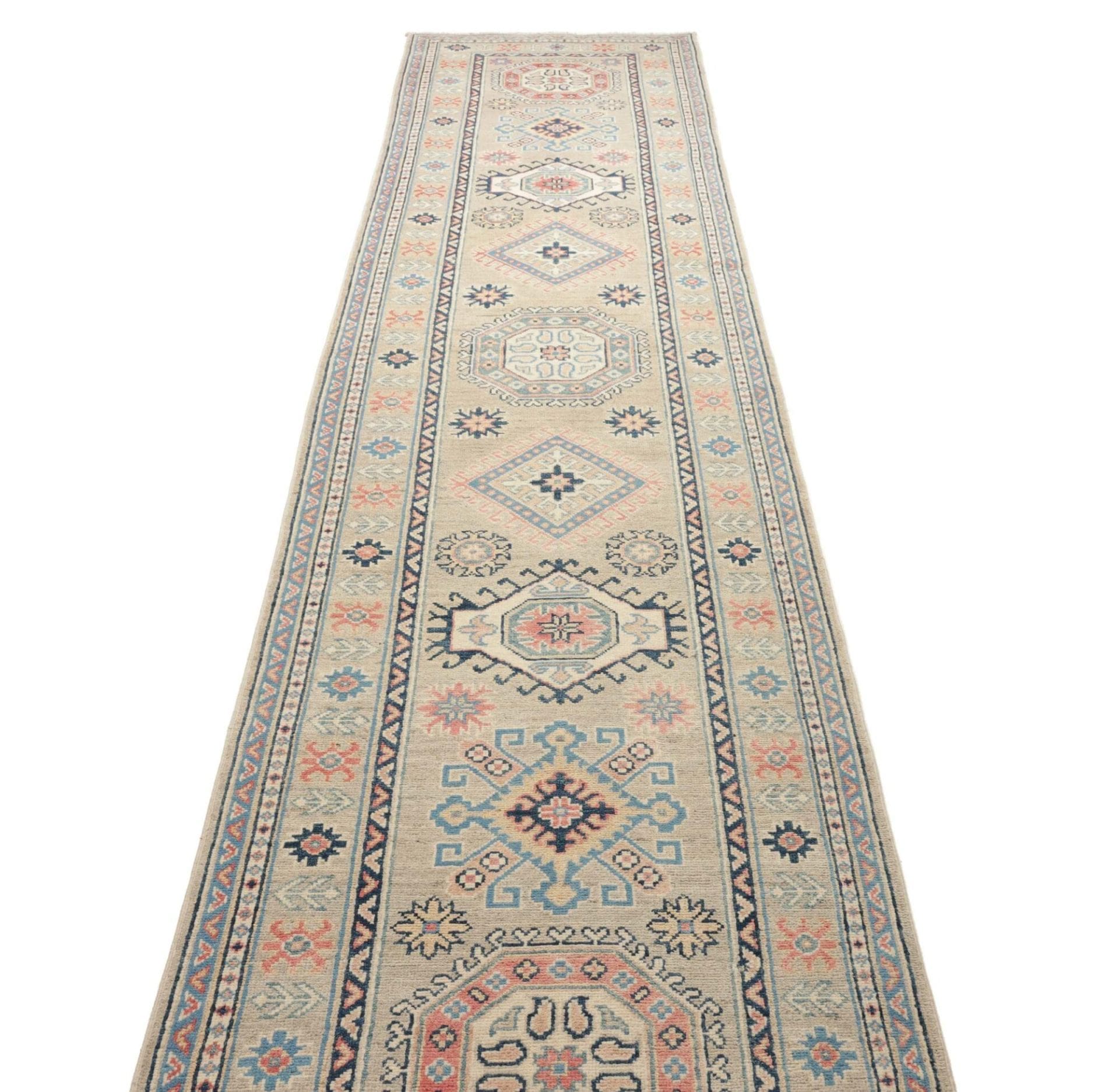 Kazak Pakistani Rug 86 × 388 cm, Wool, hand-knotted