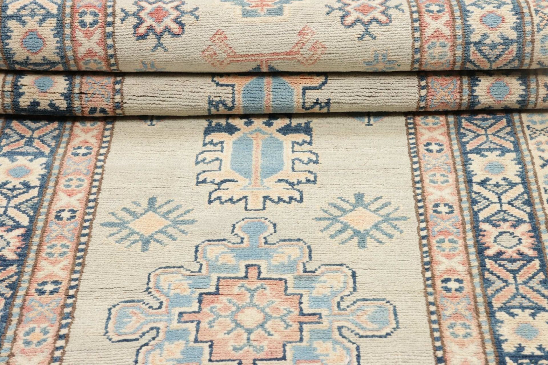 orientteppich-kazak-93-x-312-cm-handgeknupft-geometrisches-muster-8 Kazak Pakistani Rug 93 × 312 cm, Wool, hand-knotted