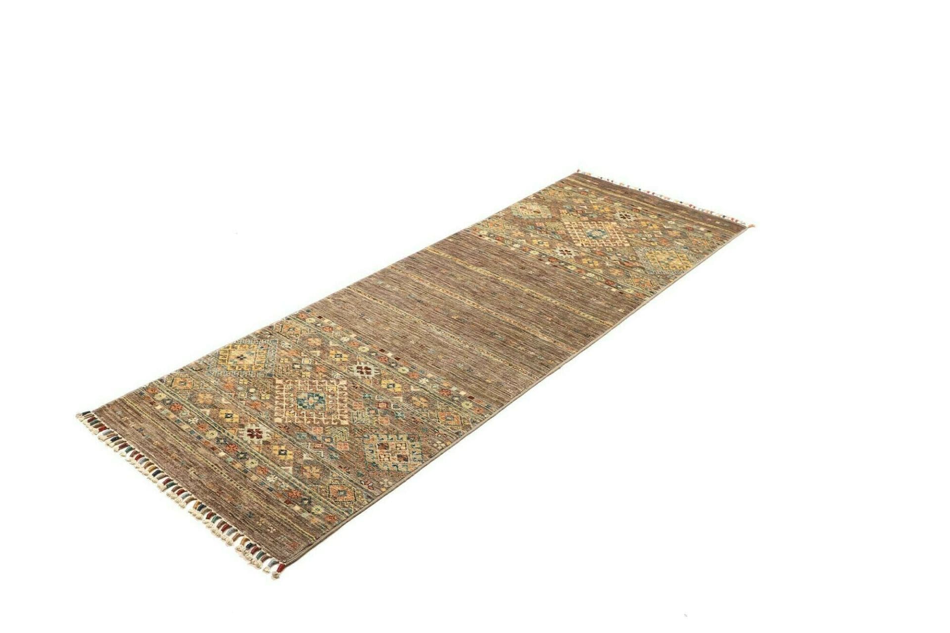samarkand-orientteppich-75-x-202cm-handgeknupft-aus-wolle-1 Hand-Knotted Wool Samarkand Pakistani Rug, 75 × 202 cm