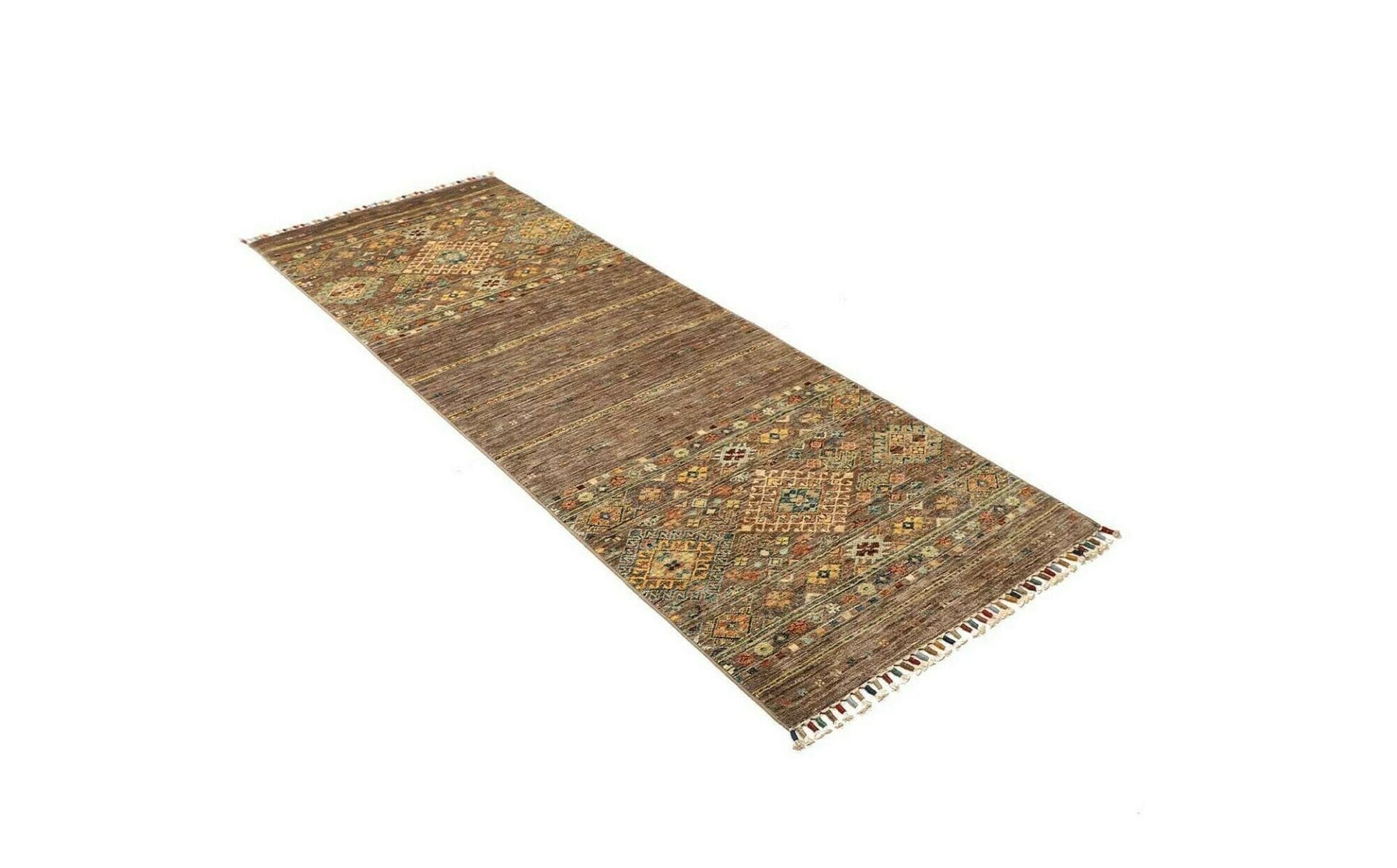 samarkand-orientteppich-75-x-202cm-handgeknupft-aus-wolle-2 Hand-Knotted Wool Samarkand Pakistani Rug, 75 × 202 cm